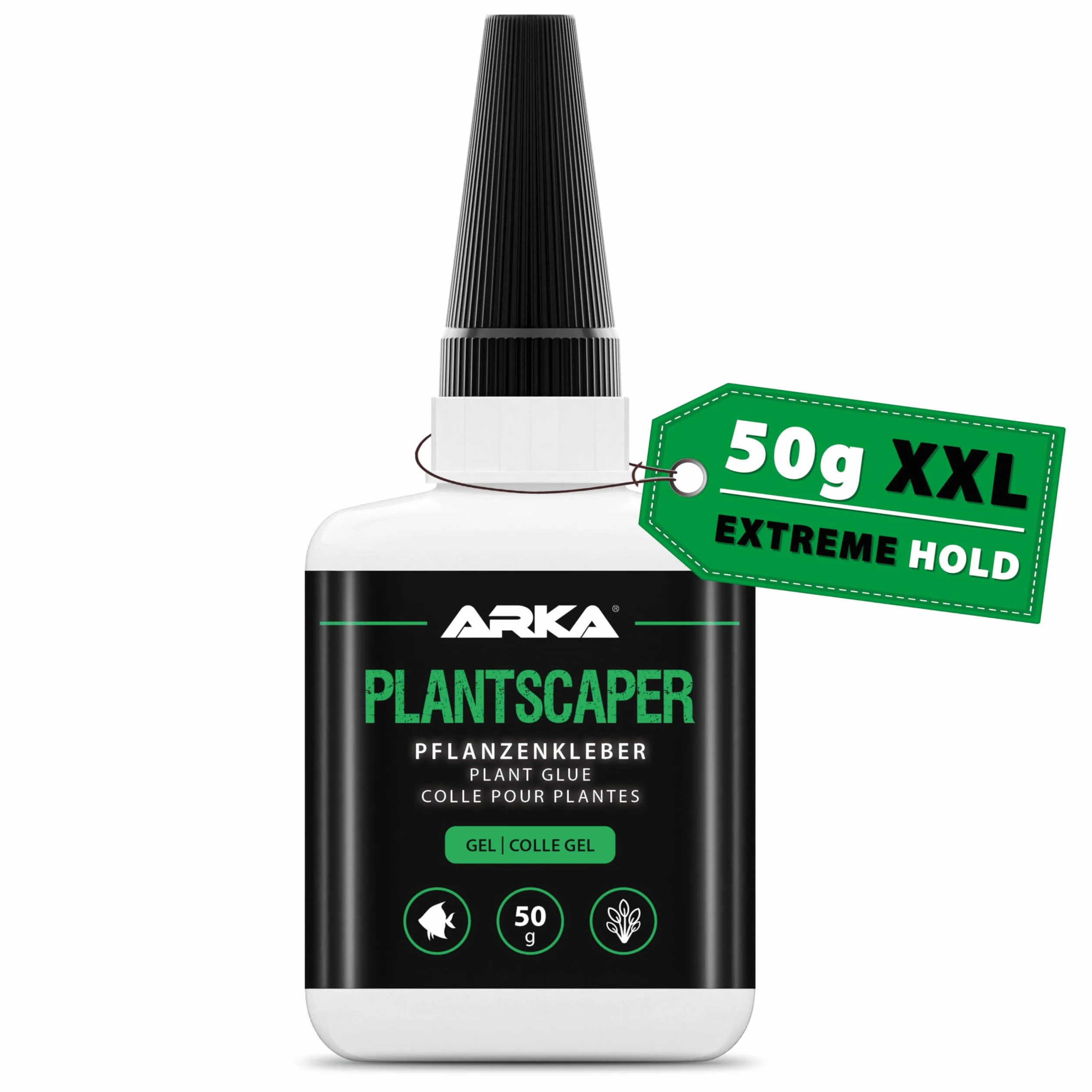 Colla piante acquario 50 g gel – ARKA Plantscaper – per muschi, radici, rocce e decorazioni – non cola, aderisce subito – sicura per gamberetti e piante – per aquascaping dolce – uso professionale