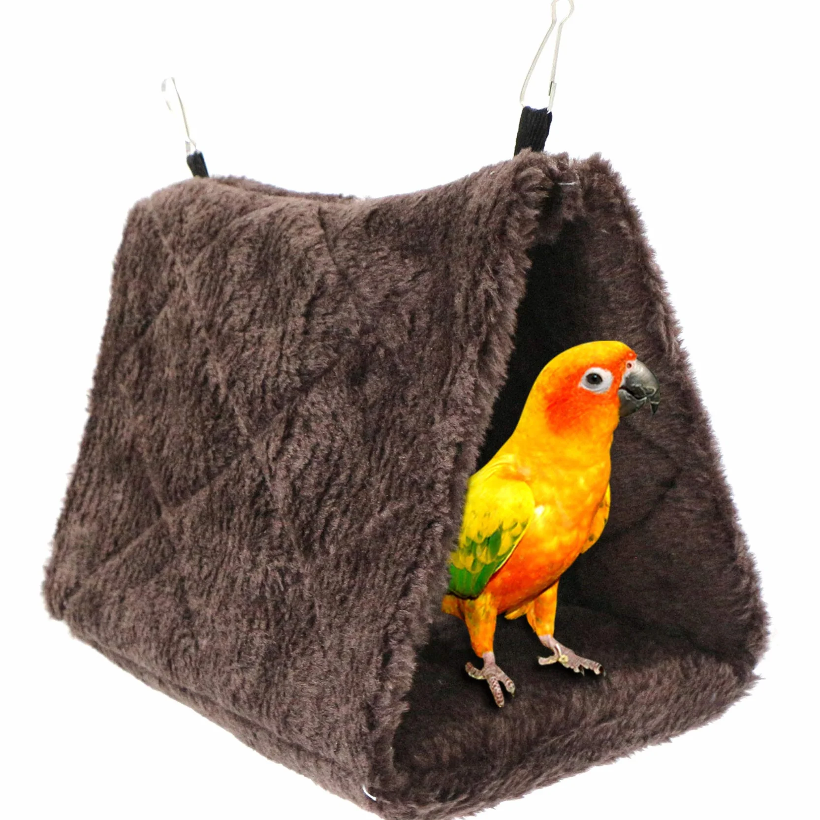 Amaca per Uccelli Nido D'uccello Giocattolo per Pappagalli, Cuccia da Appendere per Gabbia, Appesa Cuccia di Peluche,Happy Hut Letto Tenda, per Ara, Parrocchetti, Cacadu Canarini.