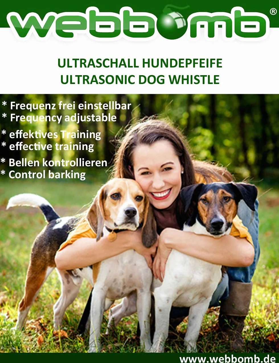 Fischietto ad alta frequenza ultrasonico per cani comprensivo di cordino | Fischietto con frequenze regolabili individualmente per un facile addestramento del cane e l'educazione del cucciolo