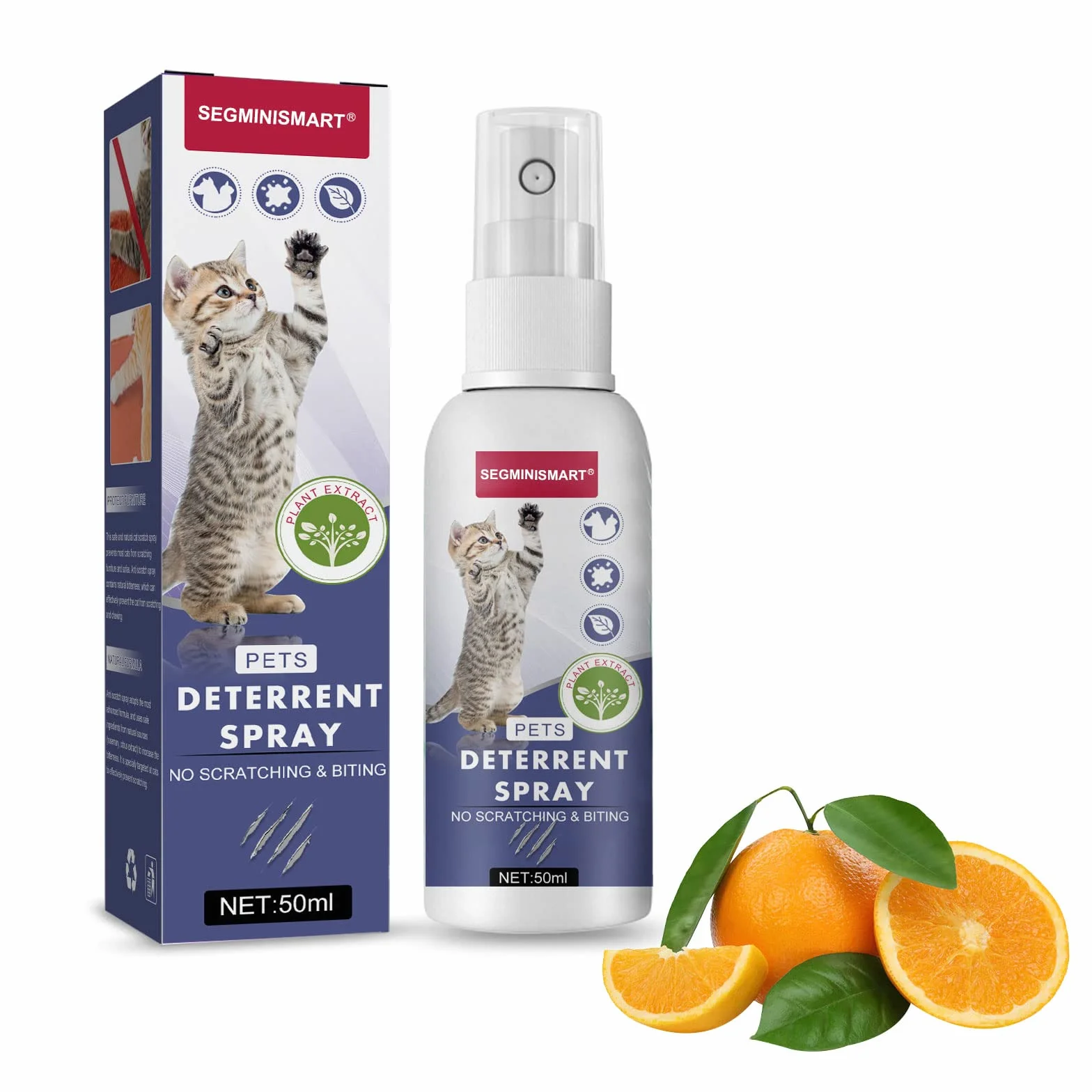 SEGMINISMART Spray antigraffio, anti-graffio, per gatti, per gatti, per cani, per interni ed esterni, per proteggere la vostra casa, 50 ml