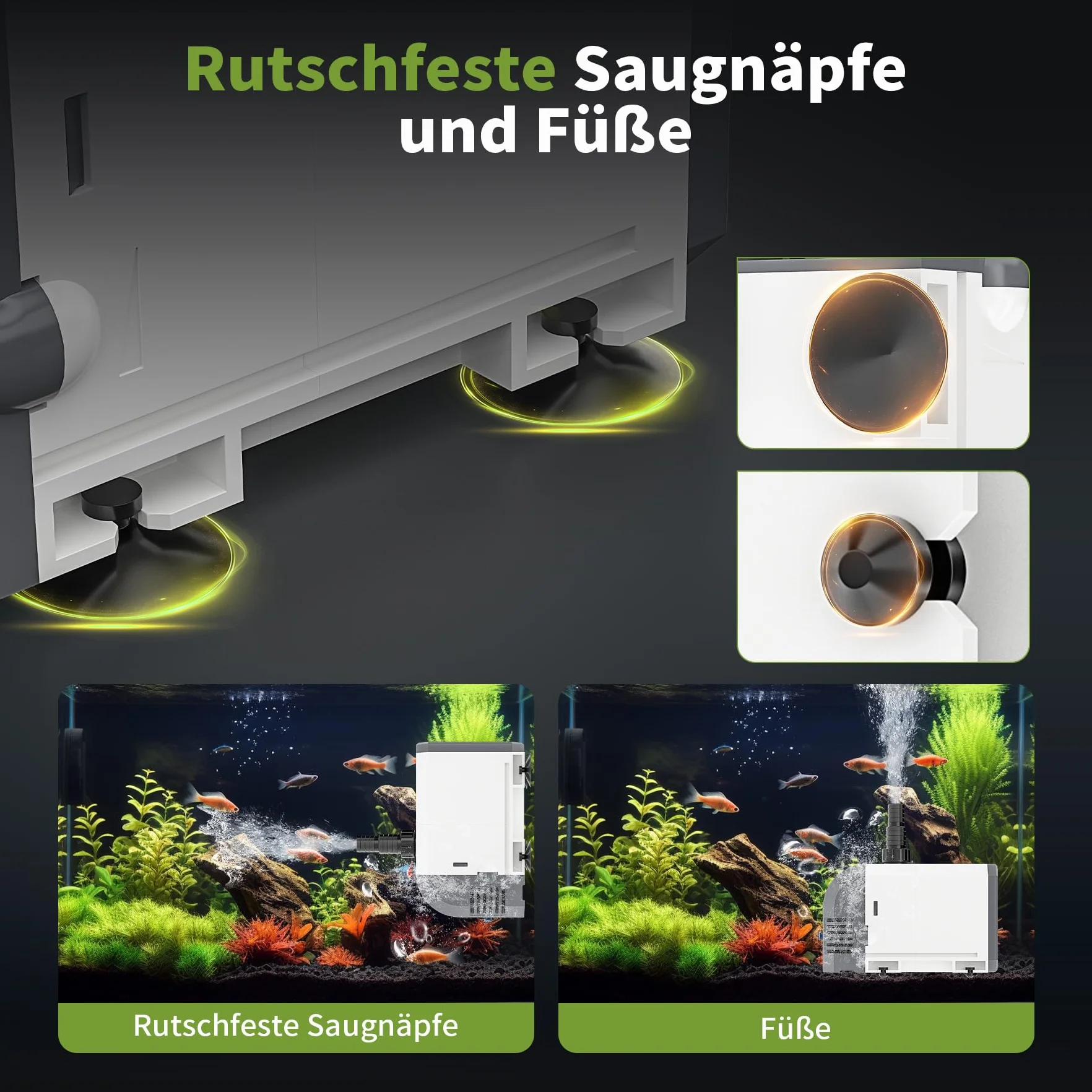 Forever Speed Aquarium Pumpe Teichpumpe 900L/h Tauchpumpen Wasserpumpe für Gärten, Aquarium, Teich, Brunnen 20W