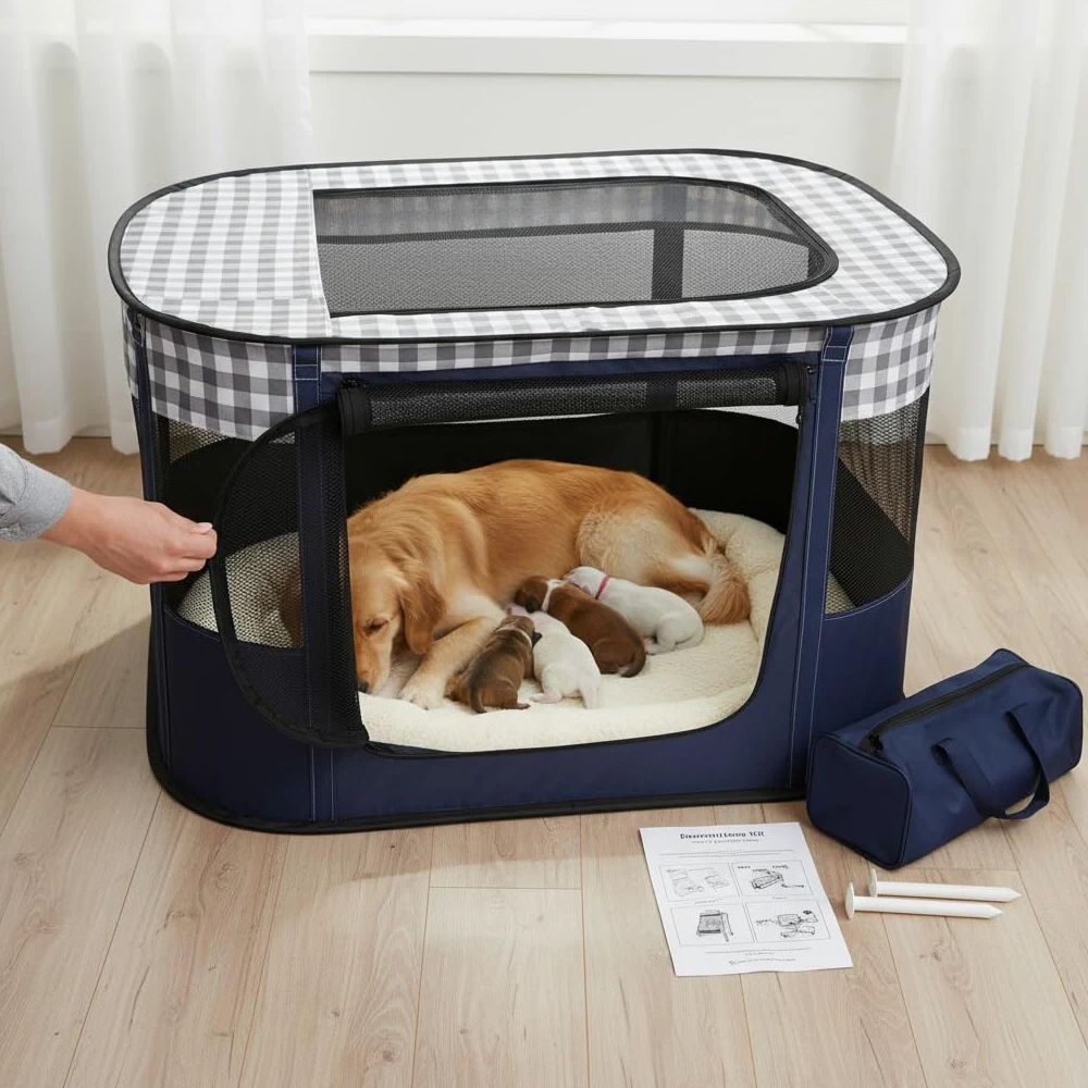 Pieghevole per Animali, Box, size to 2 | Allattamento, Estivo Animali, Recupero Post-Parto, Per Proprietari Esigenti