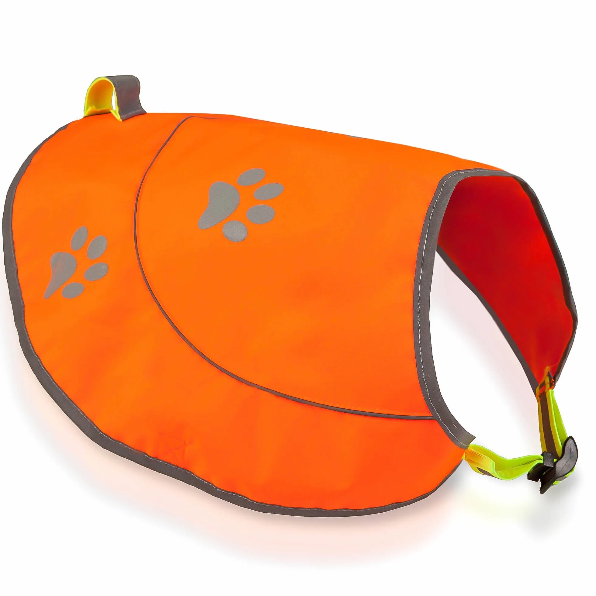 Gilet riflettente per cani, comoda giacca di sicurezza per caccia, ad alta visibilità per cani, con cinghie elastiche e chiusura a fibbia, arancione, XXL