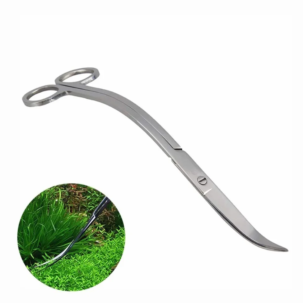 Forbici per Acquario,Forbice Curve per Acquari in Acciaio Inox Forbici per Lama Curva per Acquario Piante