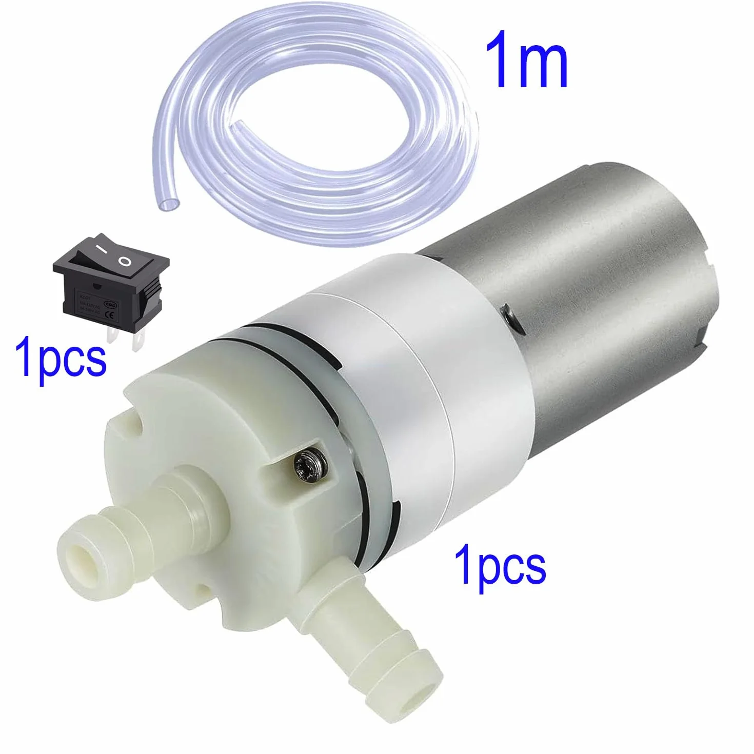RUNCCI-YUN Pompa Acqua a Membrana 370 12V Mini Pompa Acqua Elettrica Pompa autoadescante DC 12V per tè macchina per acquario Aquarium, Fish Tank Fountain