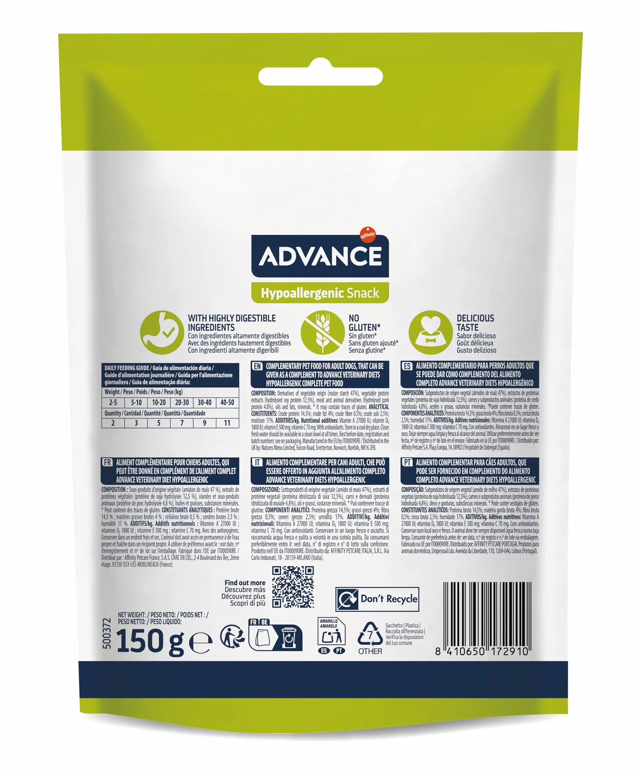 ADVANCE - Snack, 7 confezioni da 150 g
