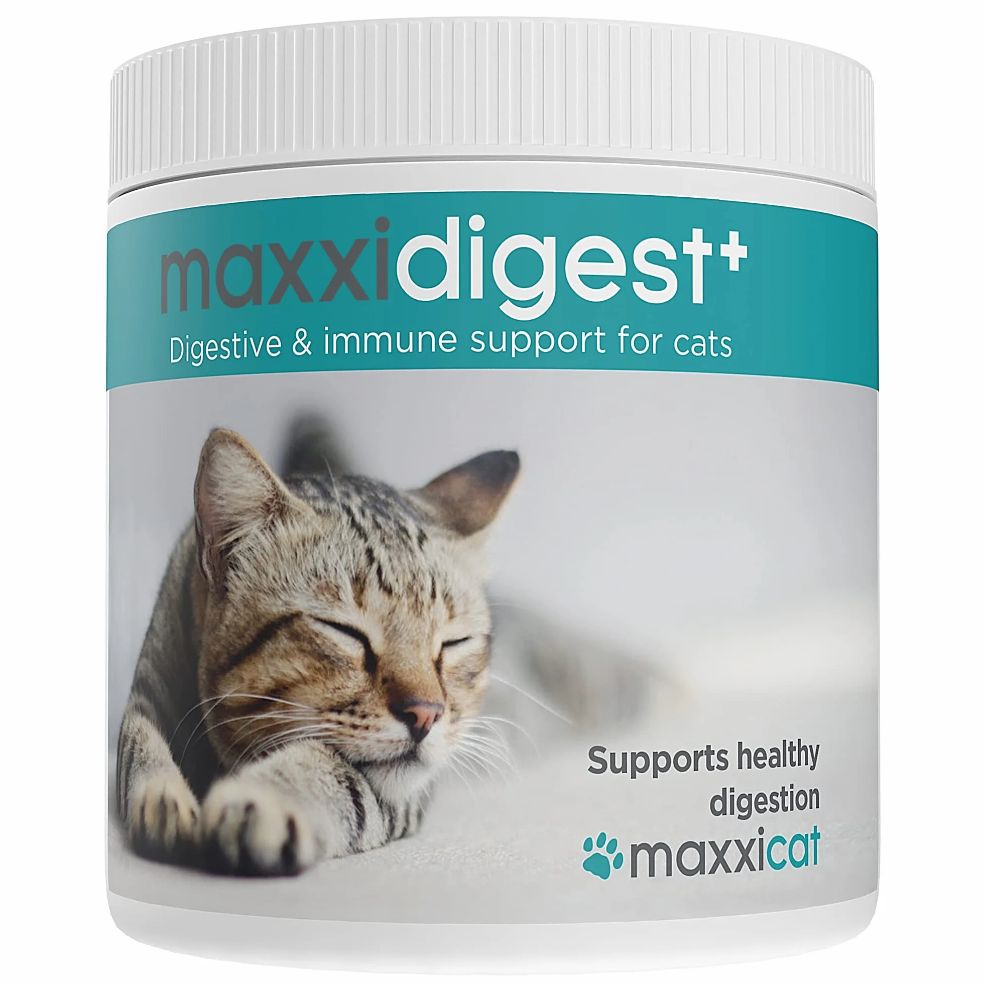 maxxipaws maxxidigest+ Prebiotici e Probiotici per Gatti - Integratore per l'Apparato Digerente e il Sistema Immunitario, 90g