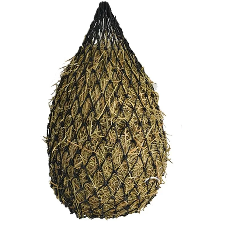 Rete per Fieno Cavalli Slow Feeder 36/40/50 pollici, Sacco Fieno Appeso a Maglia Stretta per Cavalli, Capre, Pecore(Green,50＂)