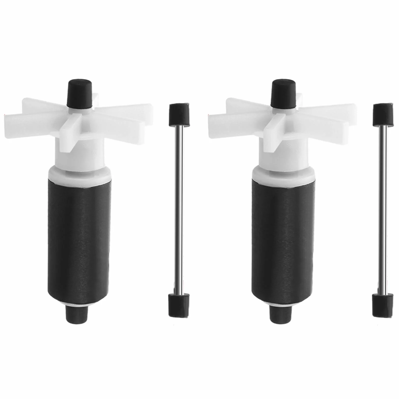 Set di 2 turbine per rotore per pompa sommergibile, turbina per pompa dell'acqua, guarnizione libera, filtro magnetico ad alta efficienza, turbina per rotore dell'acquario, resistente all'usura e a