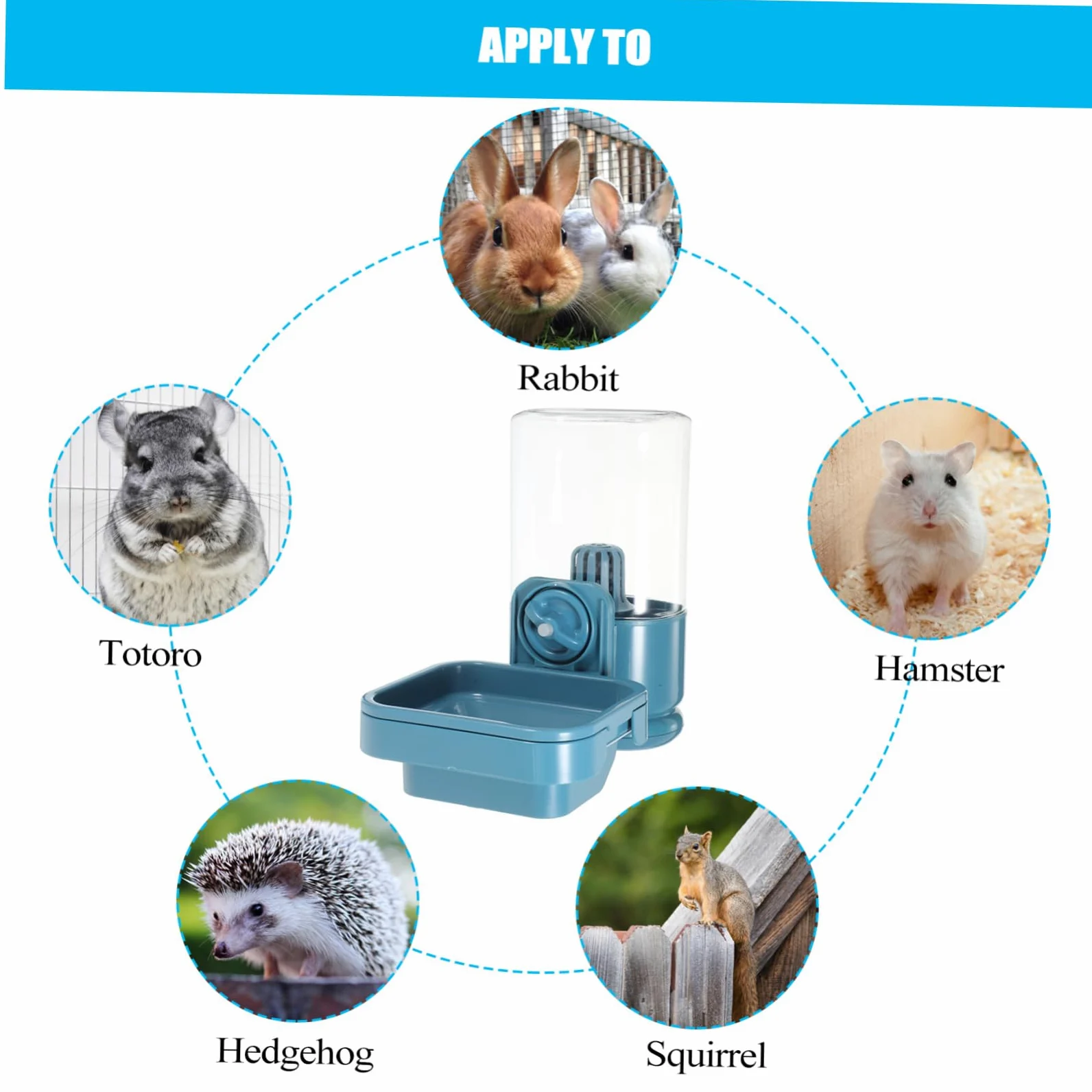 Abaodam Distributore Acqua Per Conigli Mangiatoio Per Piccoli Animali Abbeveratoio in Dispositivo Alimentazione Conigli Dispenser d Acqua Per Gabbia