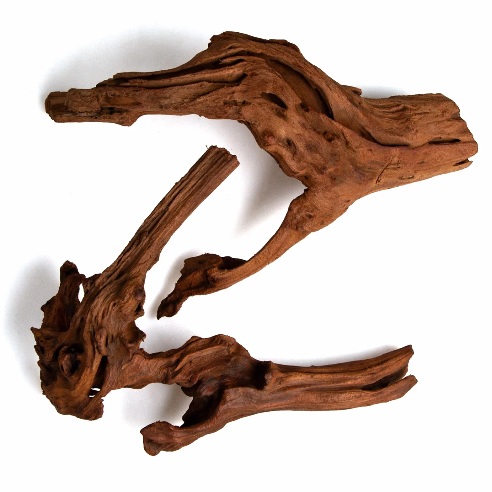 Emours - Rami in legno per acquario, 2 pezzi, stile naturale Mopani, rami a basso contenuto di tannino e bordi lisci, affondano più velocemente dopo l'ammollo, legano facilmente il muschio, per
