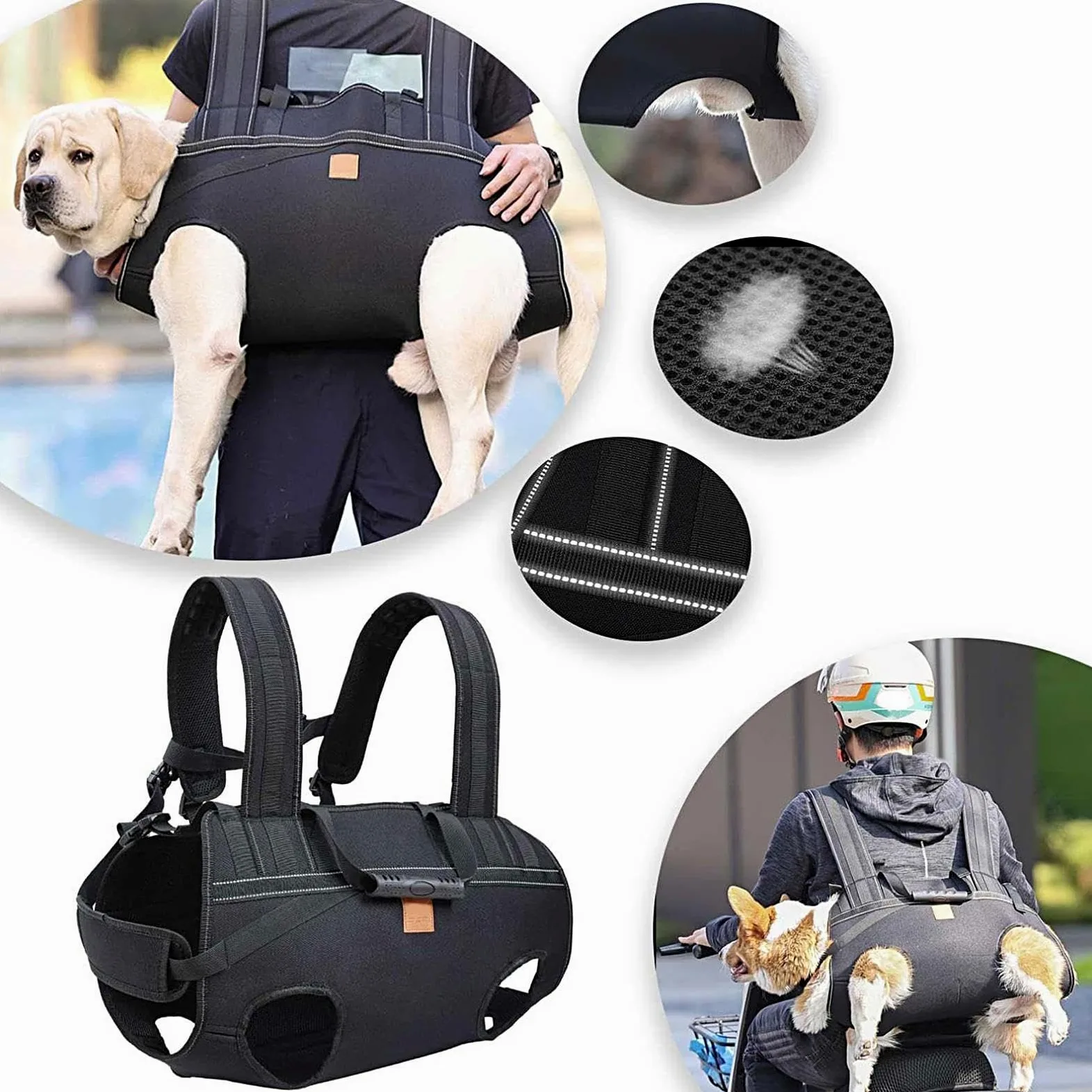 Imbracatura per cani senior – regolabile per cani – traspirante regolabile per animali anziani recupero mobilità assistenza quotidiana all'aperto