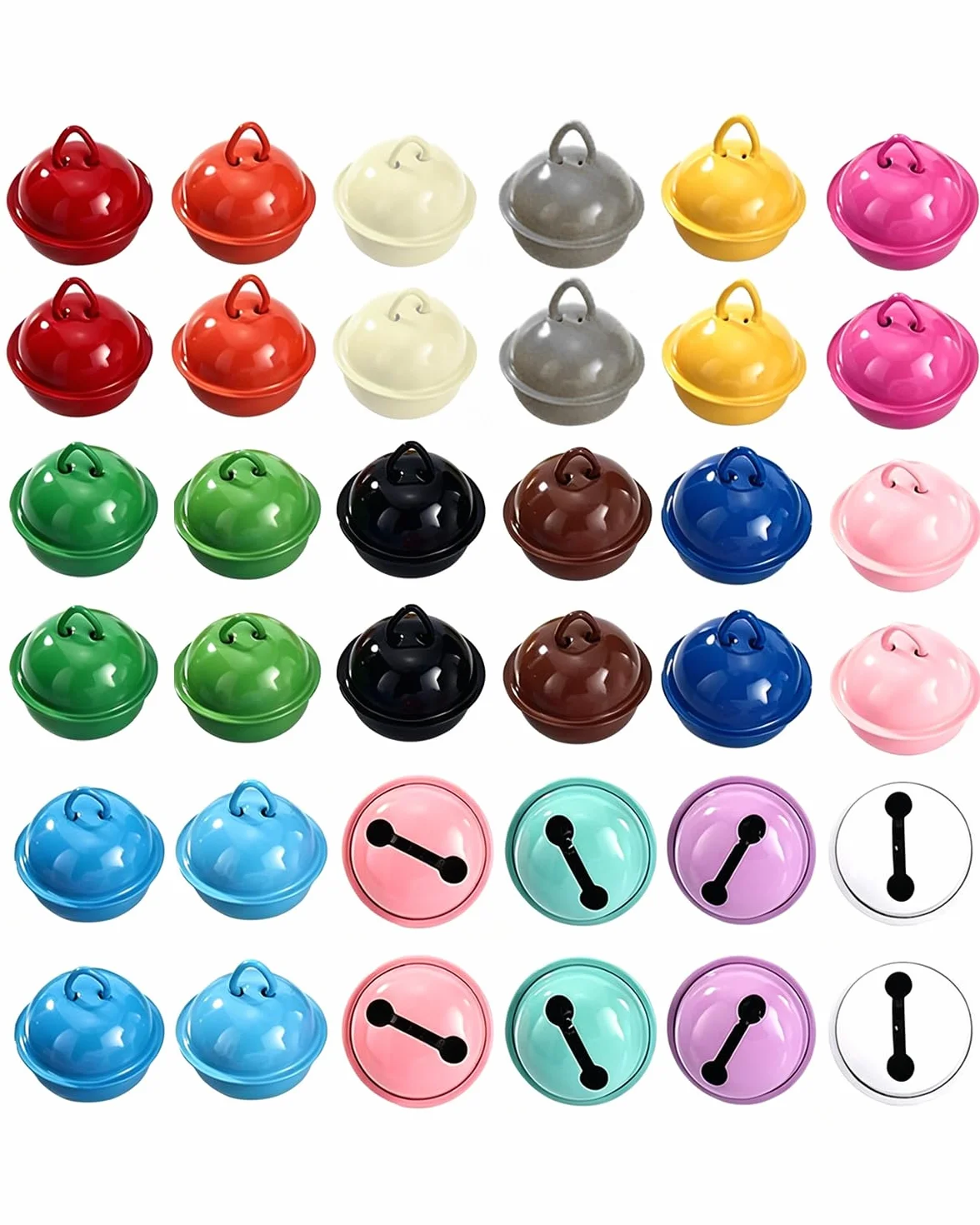 Campanelle Colorate 22mm, 36 Pezzi Set da 18 Tonalità, Ideali per Appendere Ornamenti e Realizzare Decori Fai-da-te Resistenti al Logorio