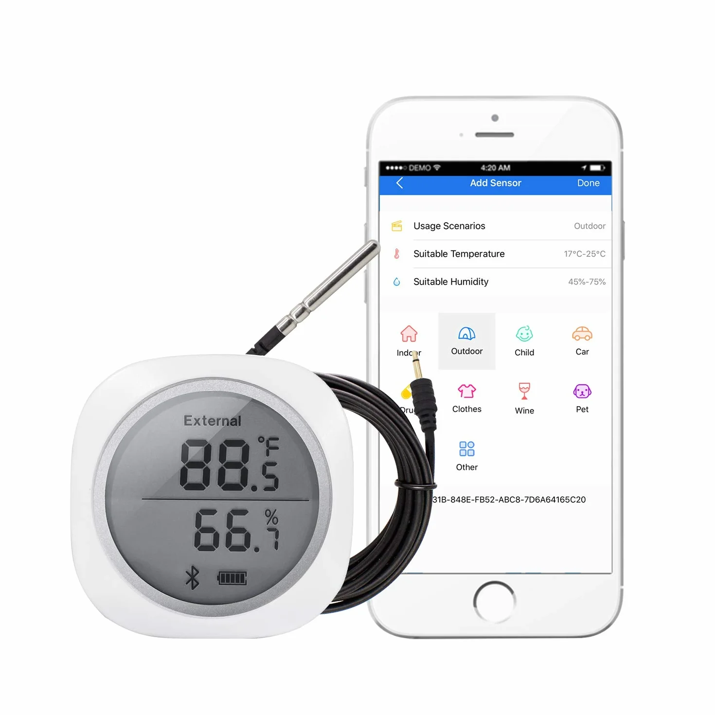 Inkbird IBS-TH1 Plus Bluetooth Termometro e Igrometro Wireless per iOS e Android, Termoigrometro Digitale Misura la Temperatura e l'Umidità per Interni