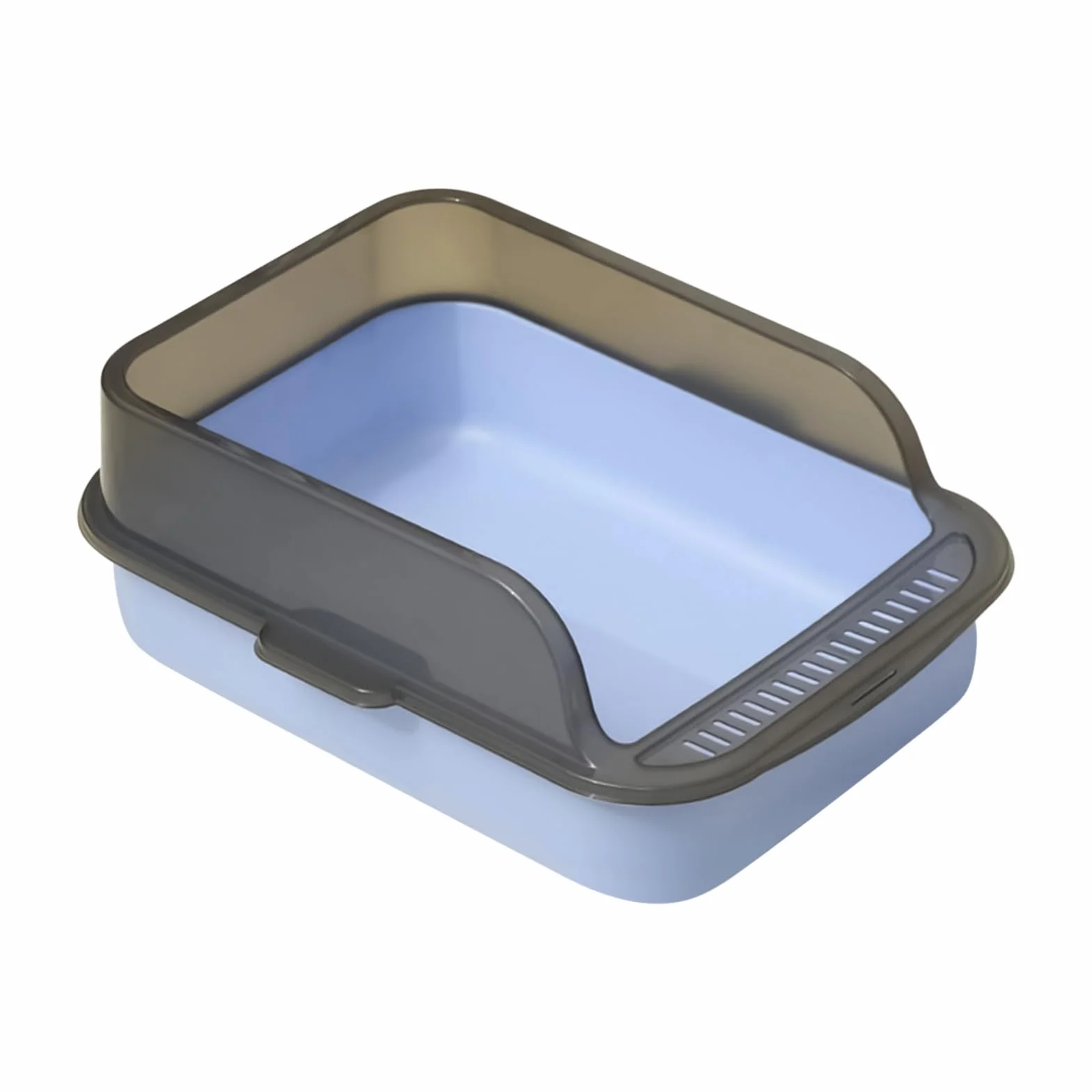 Lettiera Per Gatto Aperta Grande - Toilette Igienica Per Gattini Facile Da Pulire, Lettiera Con Bordo Rialzato, Cassettina Anti-Schizzo | Lettiera Con Facciata Alta Per Gatti Domestici, Box Gatto Cont