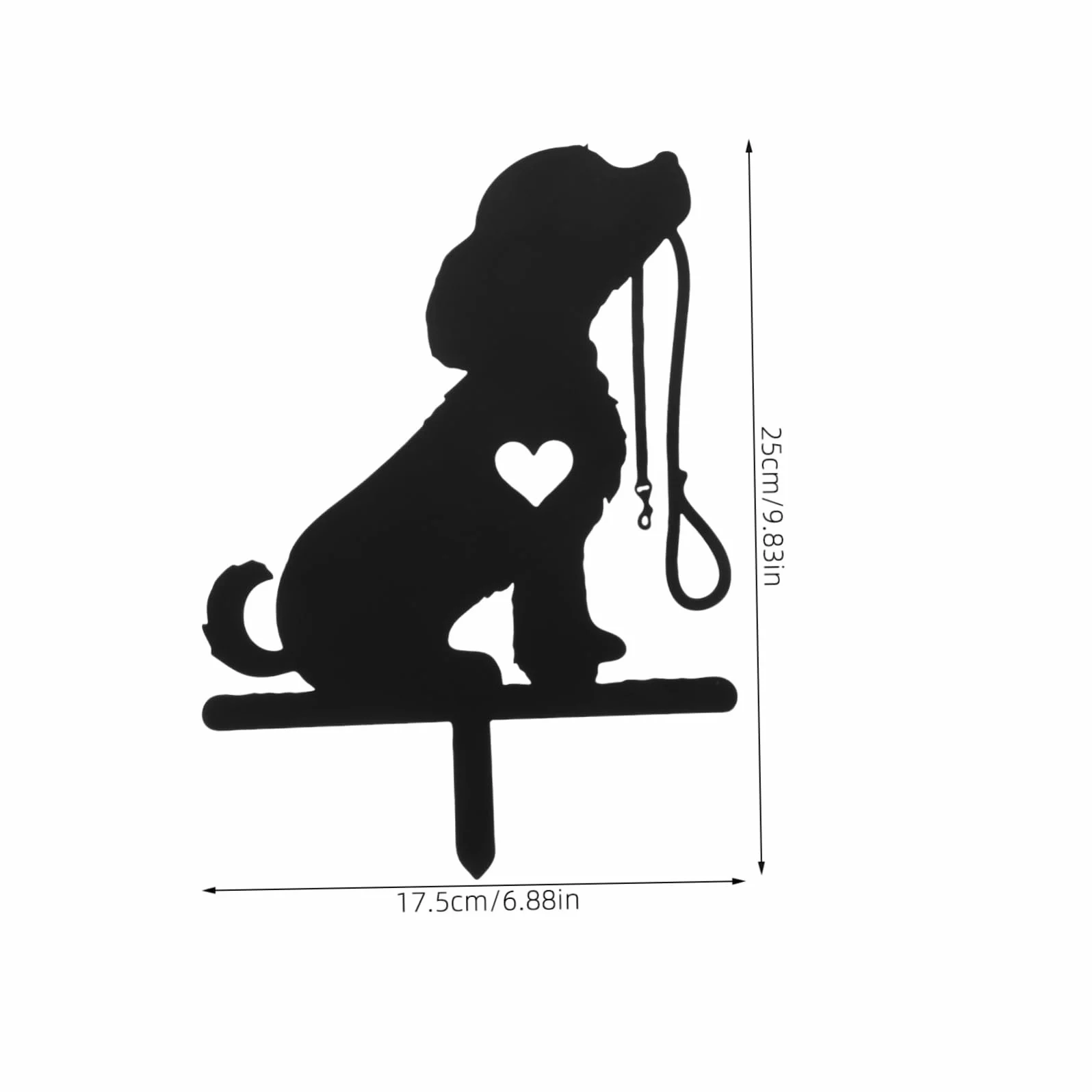 Decorazione Da Giardino Con Picchetto Per Cani Metallo Statuetta Artistica Per Esterni Ornamento Per Cortile e Recinzione Per Giardini e Spazi All Aperto