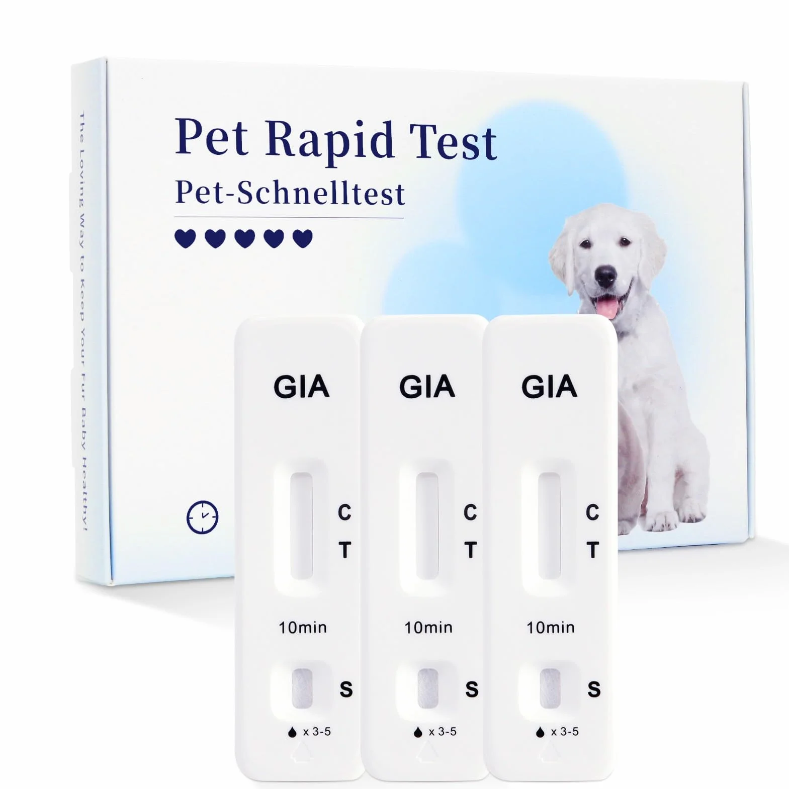 3 x Giardien test rapido per cani e gatti Giardienttest di qualità Giardien