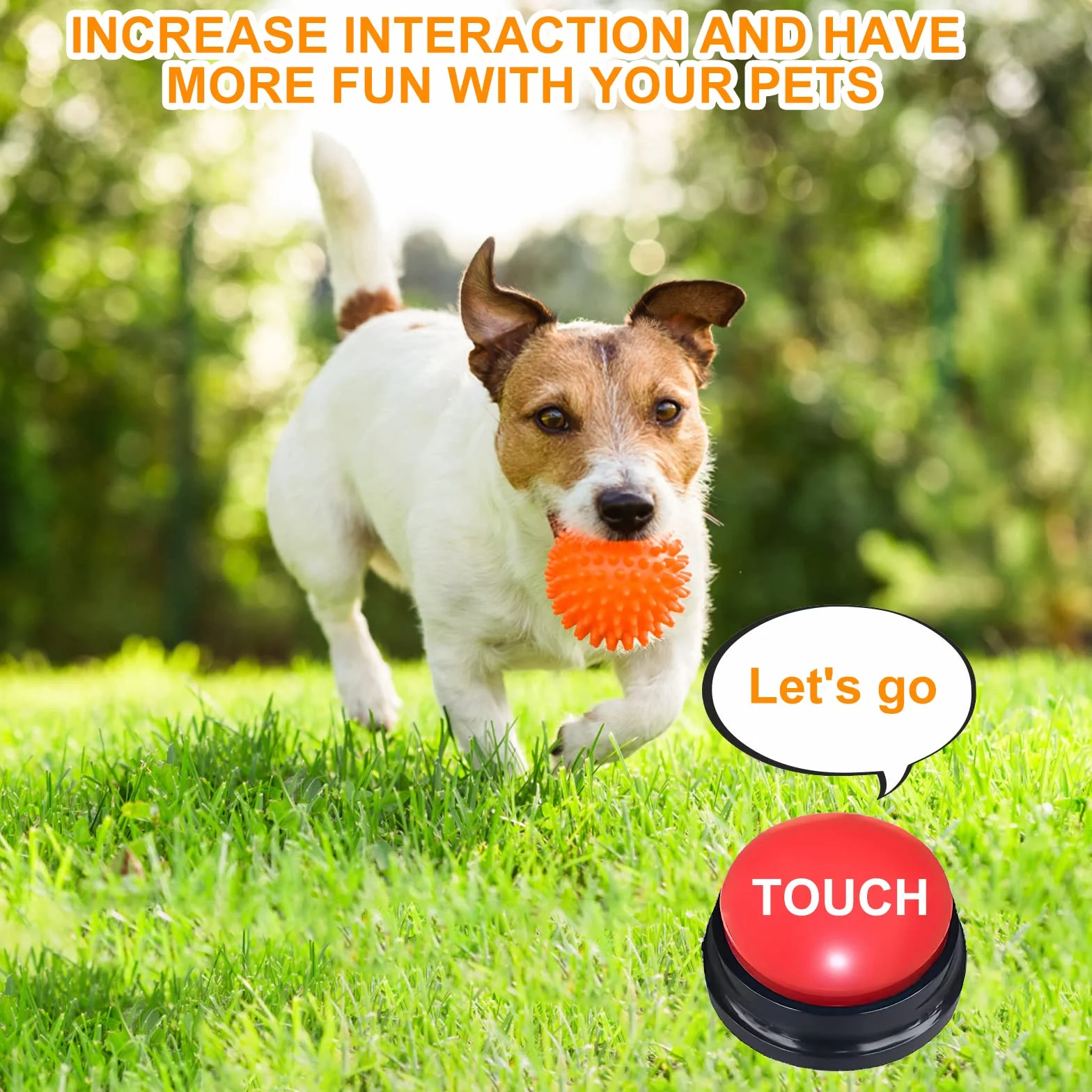TNSLAND Pulsanti per Cani Parlanti e Allenamento - Giochi Interattivi, Buzzer Button - Confezione da 4