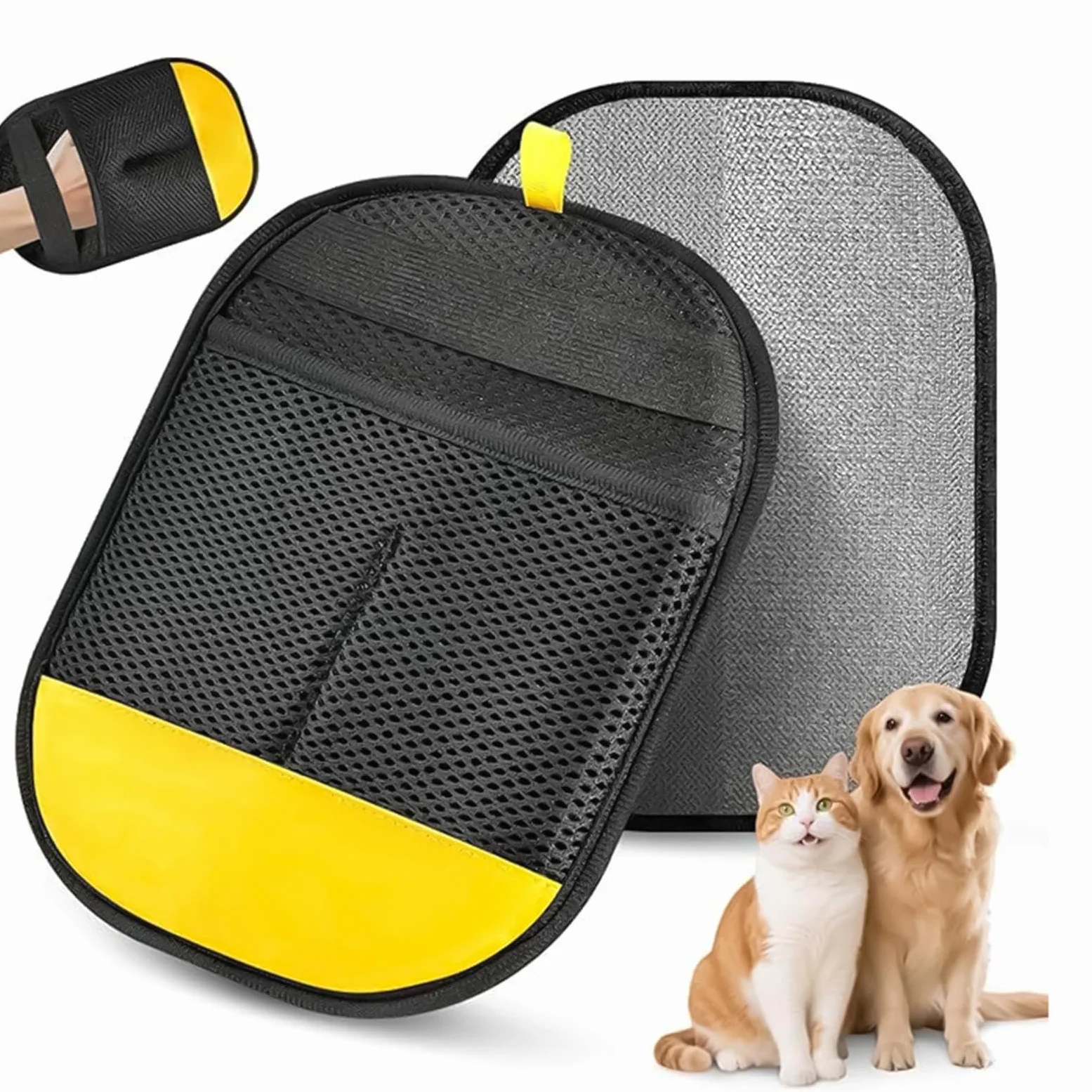Guanto Rimuovi Pelo Gatto Attrezzi Pulizia Ergonomici Riutilizzabili | Guanto per Rimozione Pelo di Cani e Gatti Per Bagno Massaggio Tappeto Mobili Sedile Auto Biancheria