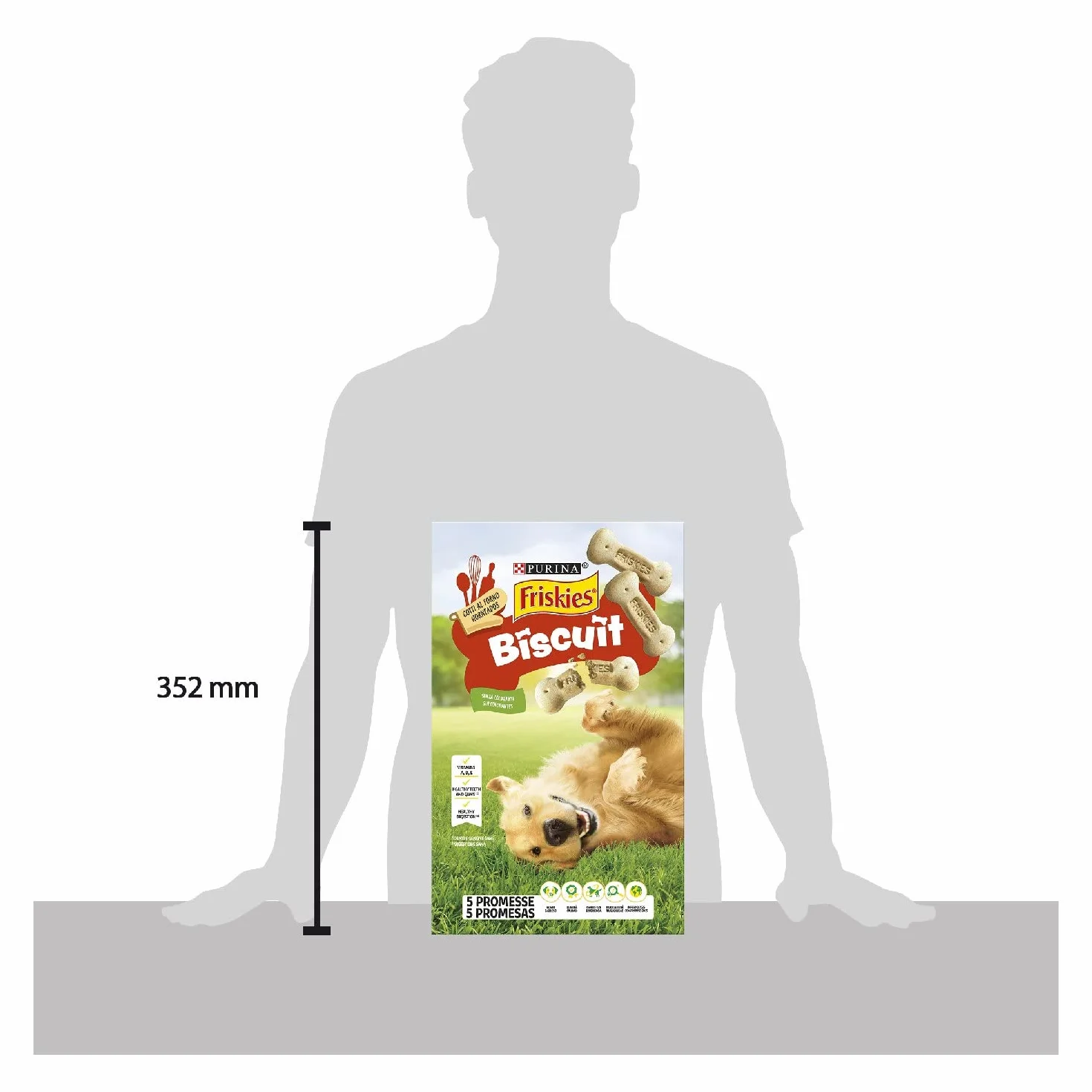 PURINA FRISKIES Biscuit Snack per Cani Adulti Biscotti con 6 Confezioni da 650g