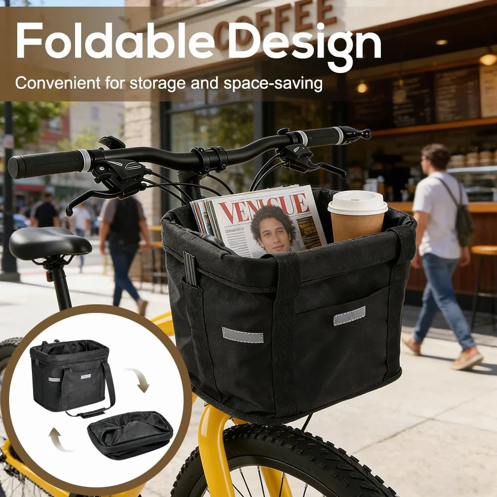 Cestino Bicicletta Anteriore, SGZIOO Cestino per Bicicletta Anteriore, Cestino Anteriore Bici Staccabile, Cestino Anteriore per Bici per Animali Domestici, Shopping, Pendolari, Campeggio e Outdoor