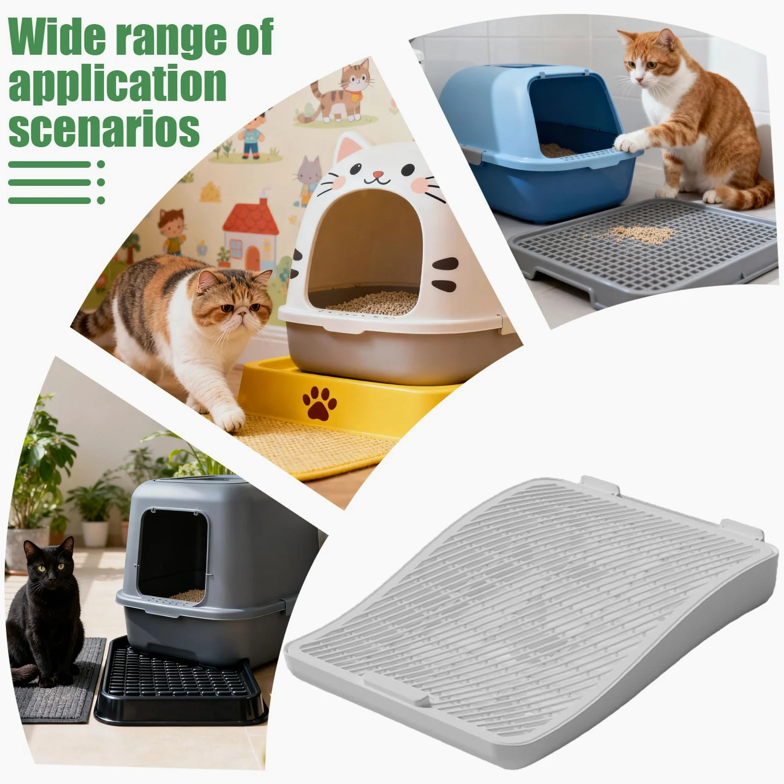 Rampa Per Lettiera Per Gatti - Scale Lavabili Per Per La Raccolta | Dei Rifiuti | Rampa Per Cattura Lettiera - Per Gatti Di Tutte Le Taglie E Anziani Per Divano Appartamento Balcone Terrazza