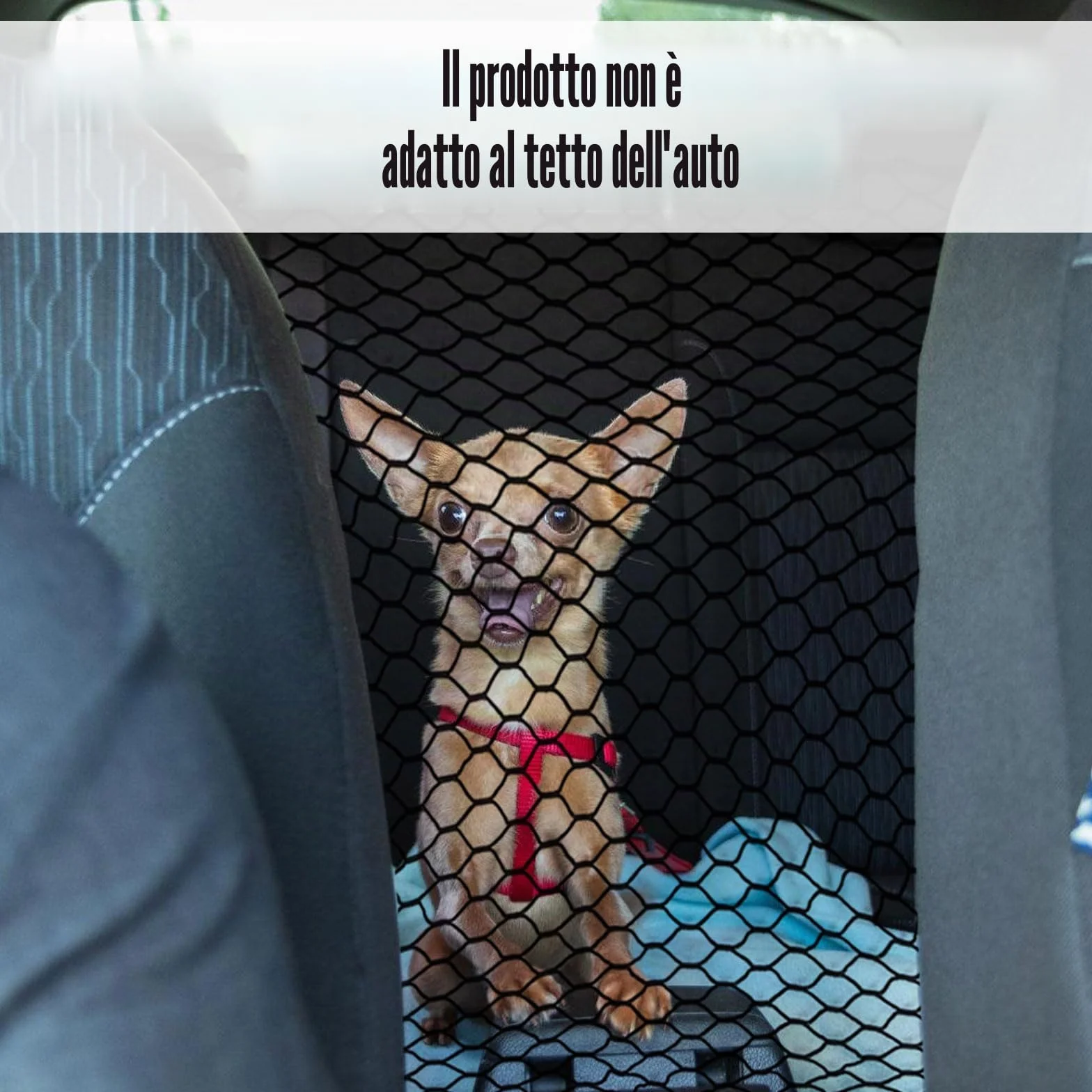 120×70 cm Barriera Rete Auto per Cane, Rete Macchina per Cani Bagagliaio, Porta Barriera Veicolo Regolabile Protettiva per Cani Mesh Sicurezza per Camion SUV Auto