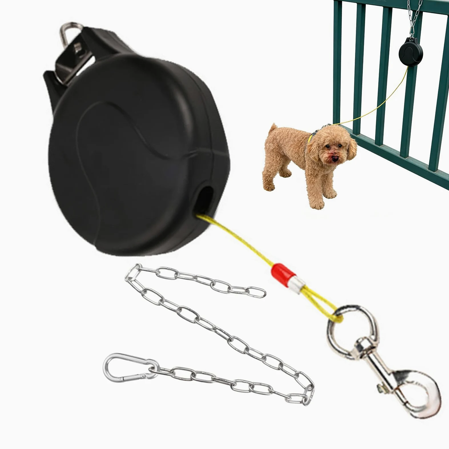 Guinzaglio Estensibile Per Cani Robusto e a Lunga Durata | Estensibile da Parete per Cuccioli e Cani Adatto A Animali Passeggiata Corsa Escursionismo Campeggio Spiaggia Cortile