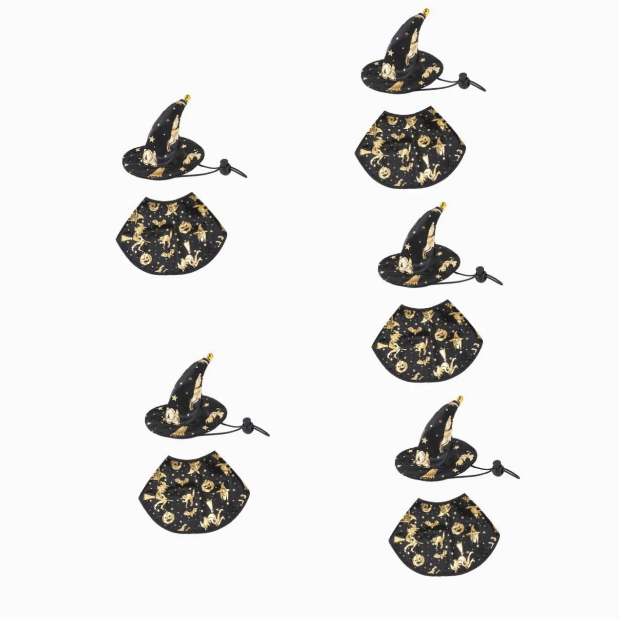 Beavorty 5 Set Di Mantello Per Cosplay Di Animali Domestici Costume Di Halloween Per Cani Cappello Per Gatti Abbigliamento Da Festa Accessorio Per La Fotografia Di Animali Domestici