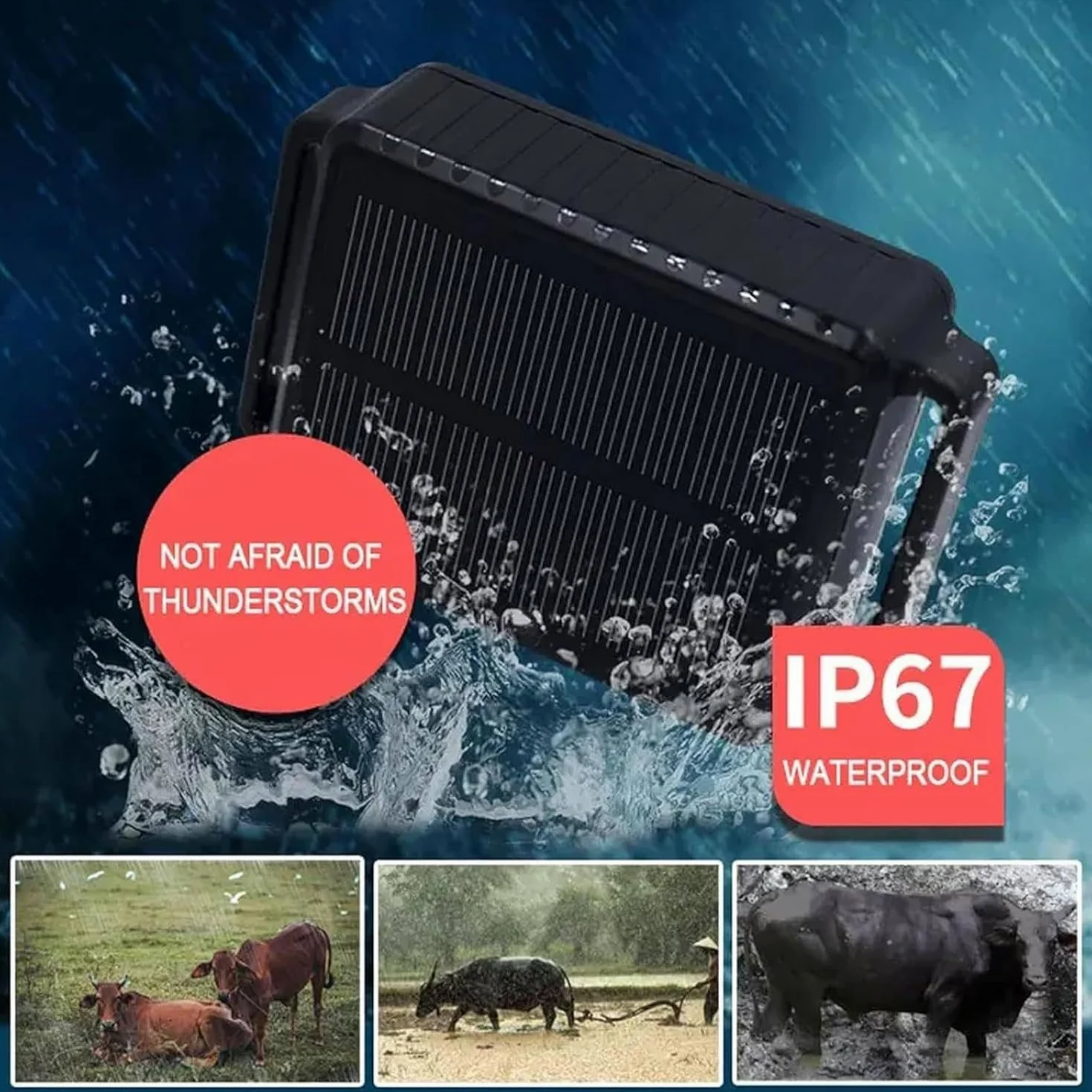 Localizzatore GPS impermeabile per bestiame con allarme antifurto, con piattaforma di gestione e allarme a vibrazione