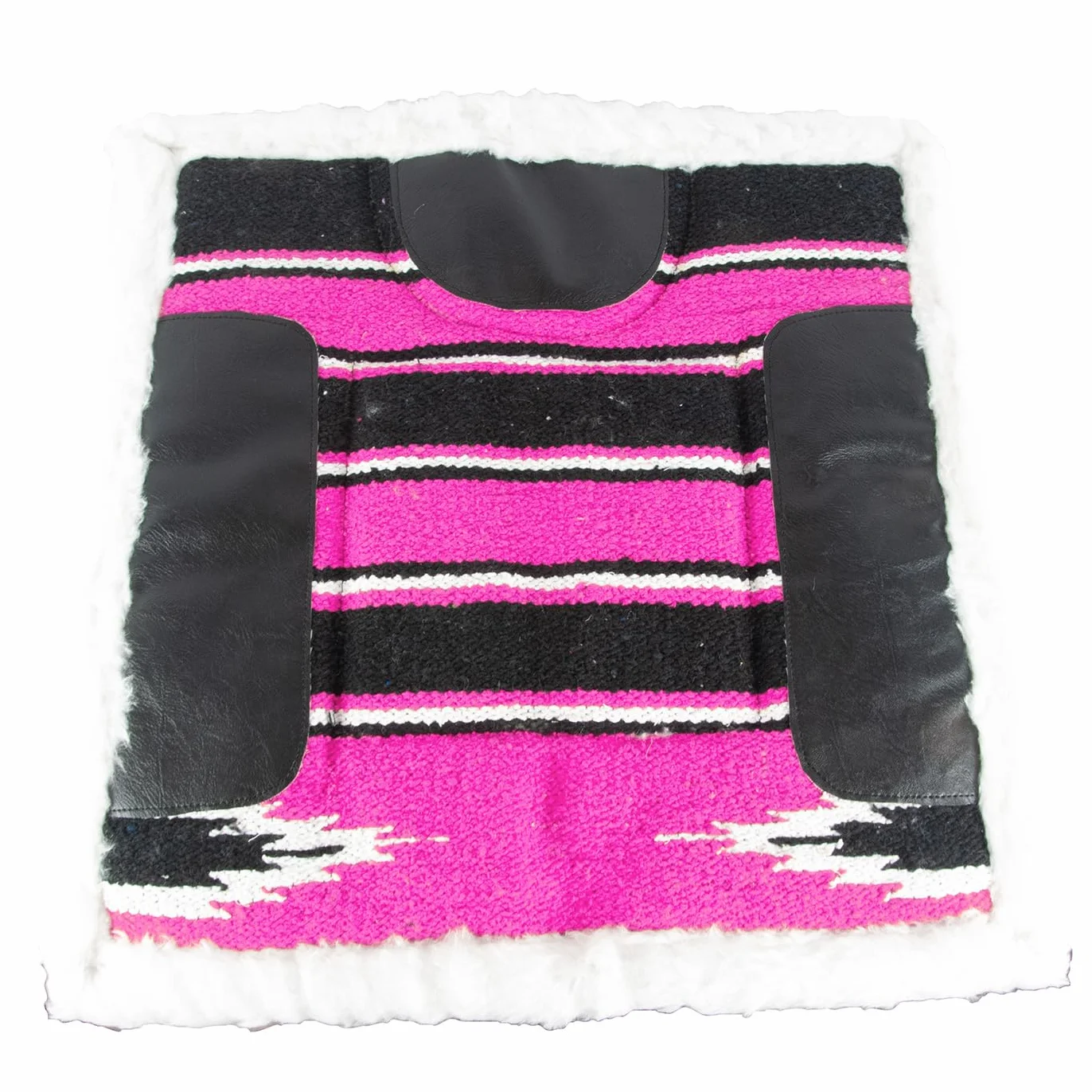 Brama West Westernpad Nikan – con bordo in pelliccia sintetica assorbente – nero/rosa – dimensioni 80 x 80 cm