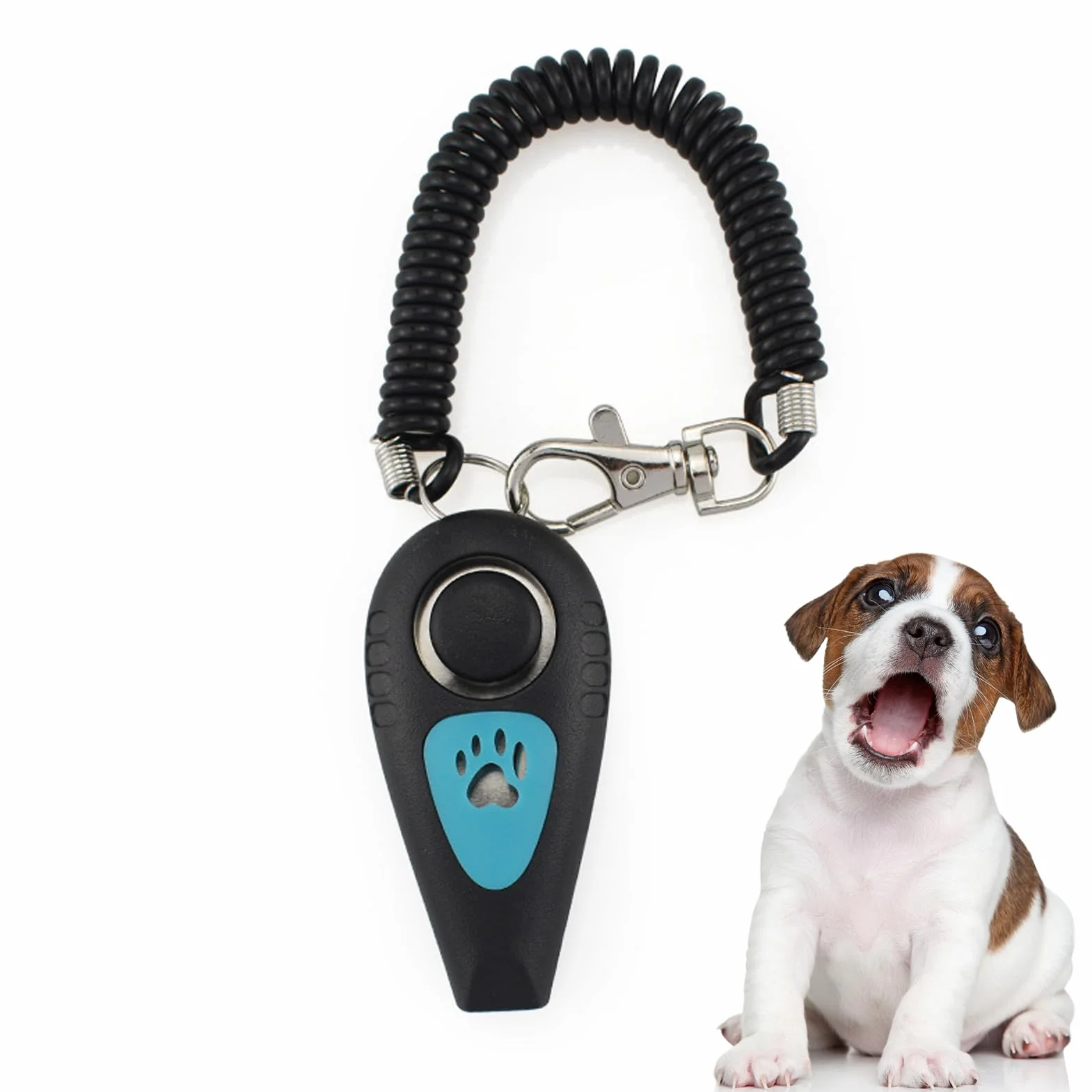 Clicker Per Addestramento Cani | 2 in 1 Clicker per uccelli e fischietto per addestramento,Comportamentale Con Cinturino Da Polso, Dispositivo Silenzioso Per Il Richiamo, Fischietto Per Piccoli