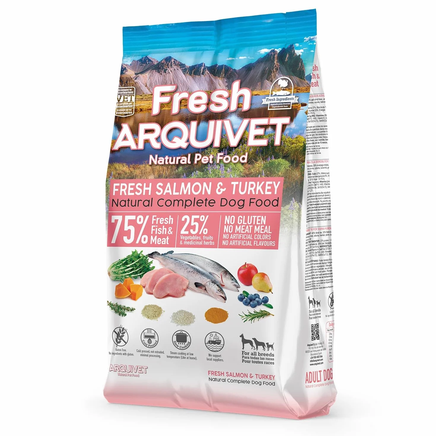 Arquivet Salmone fresco & Turchia 2,5 Kg Mangime semiumido con salmone e tacchino