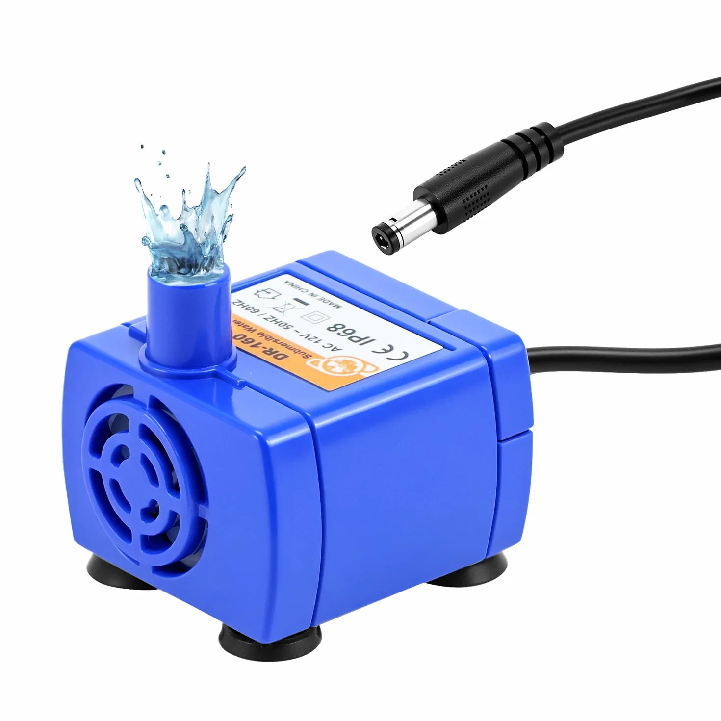 QWORK® Pompa per Fontanella per Gatti 12 V CA 2 W, Pompa Acquario a Bassa Rumorosità, Basso Consumo, Parti Removibili