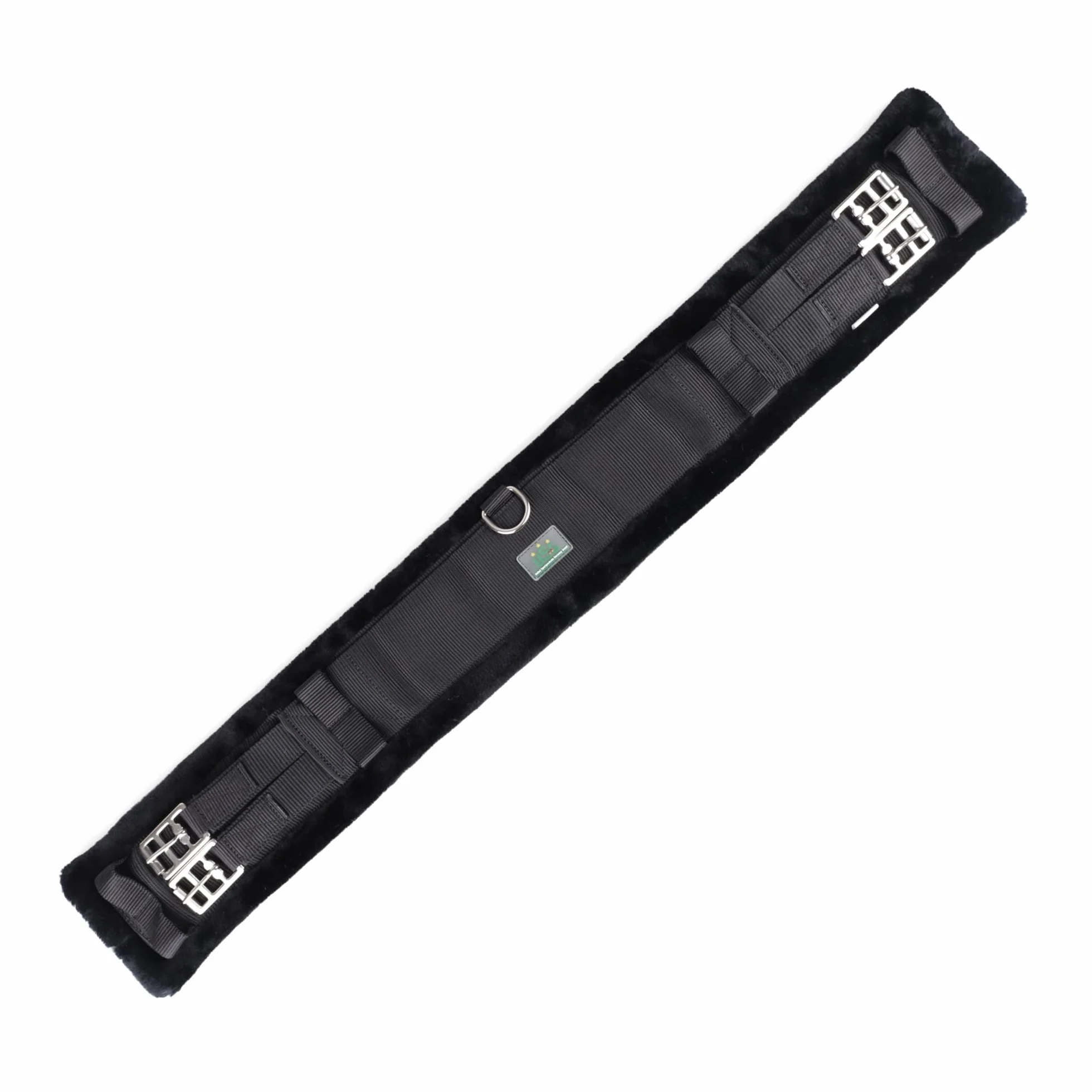USG Sottopancia Corto in Nylon con Imbottitura in Pelliccia Sintetica, Nero/Nero, 45 cm