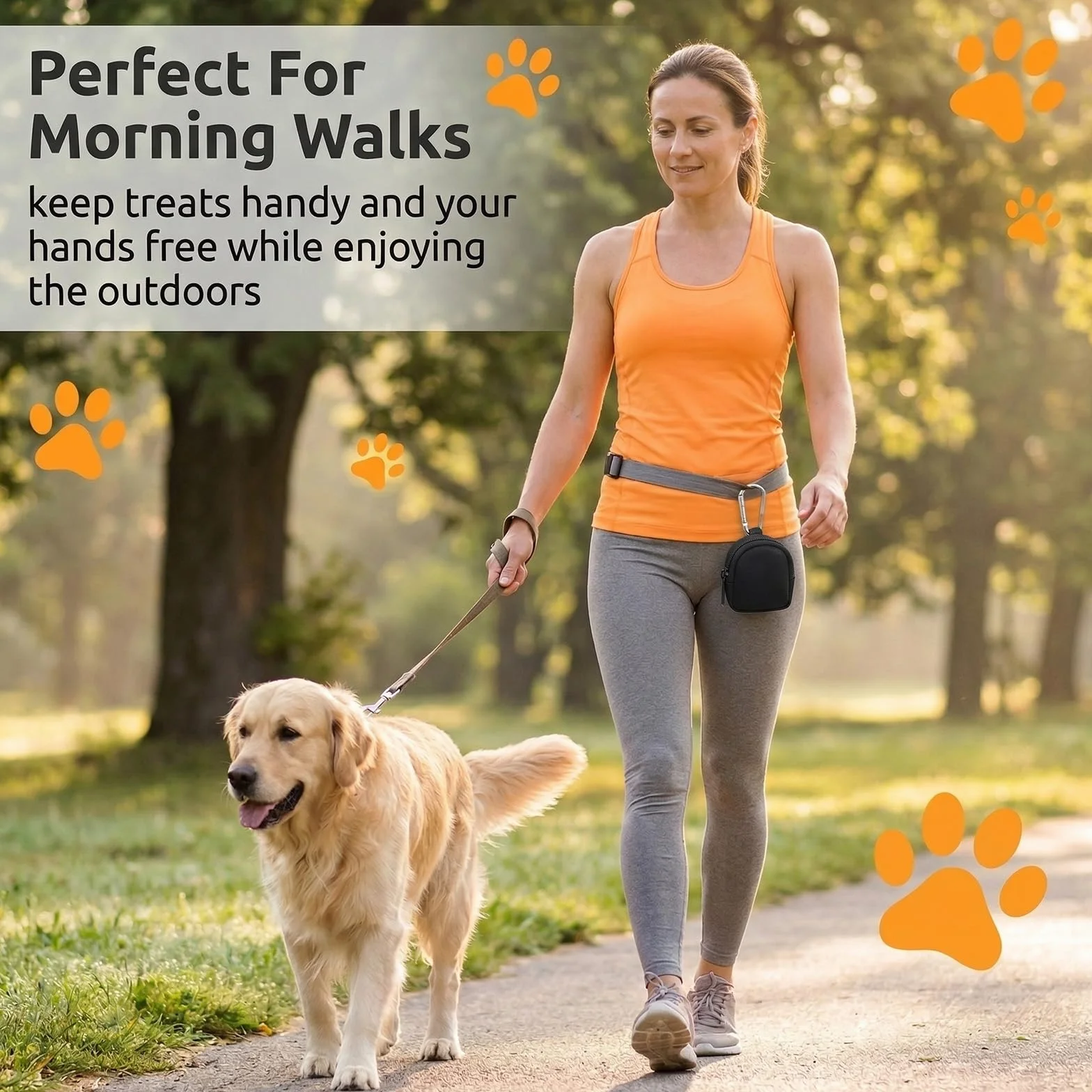 Borsa Porta Snack per Cani, 9x7x2,5cm Nera, Borsa per Snack a Mani Libere con Moschettone, Materiale Impermeabile, per Addestramento Canino & Passeggiate