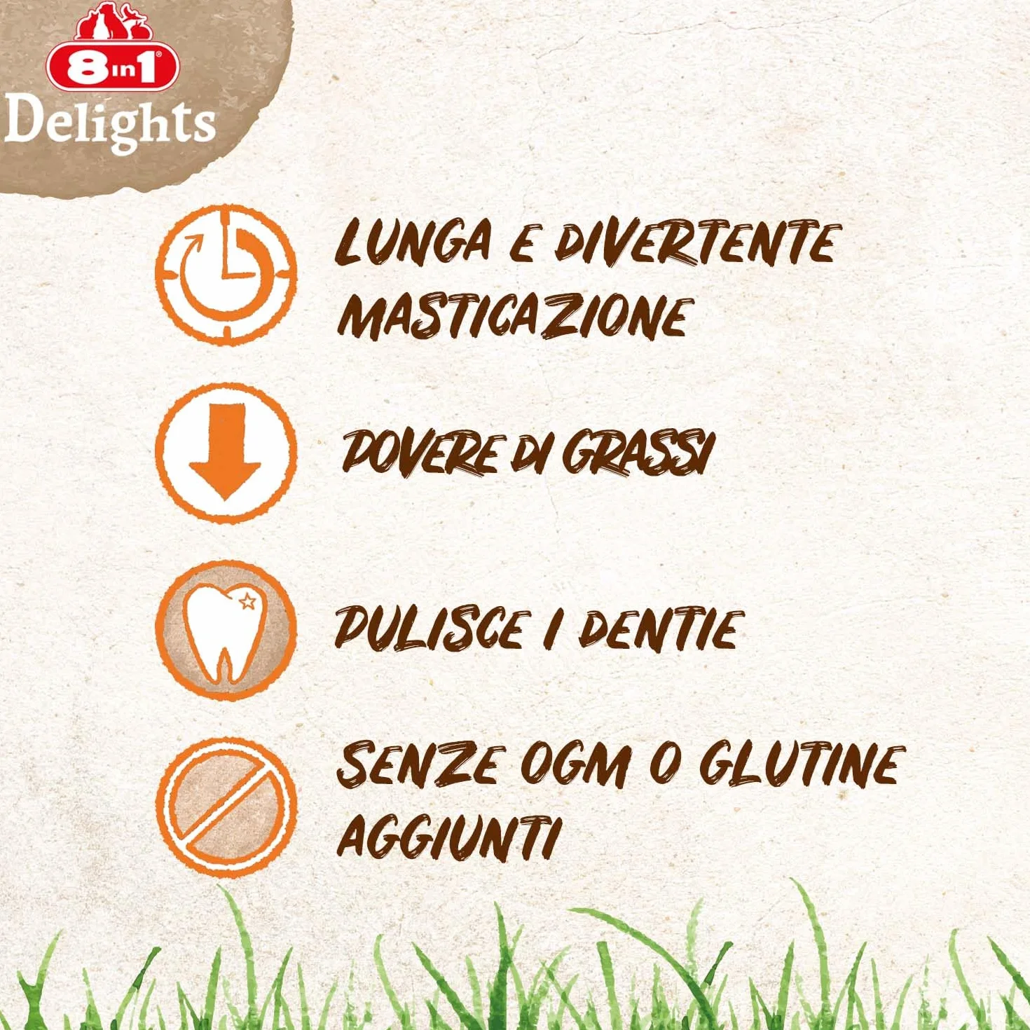 8in1 Delights Chewy Braids XS/S - gustosi bocconcini per cani di piccola taglia, pelle di manzo soda con delizioso pollo, sacchetto da 75 g (5 pezzi)