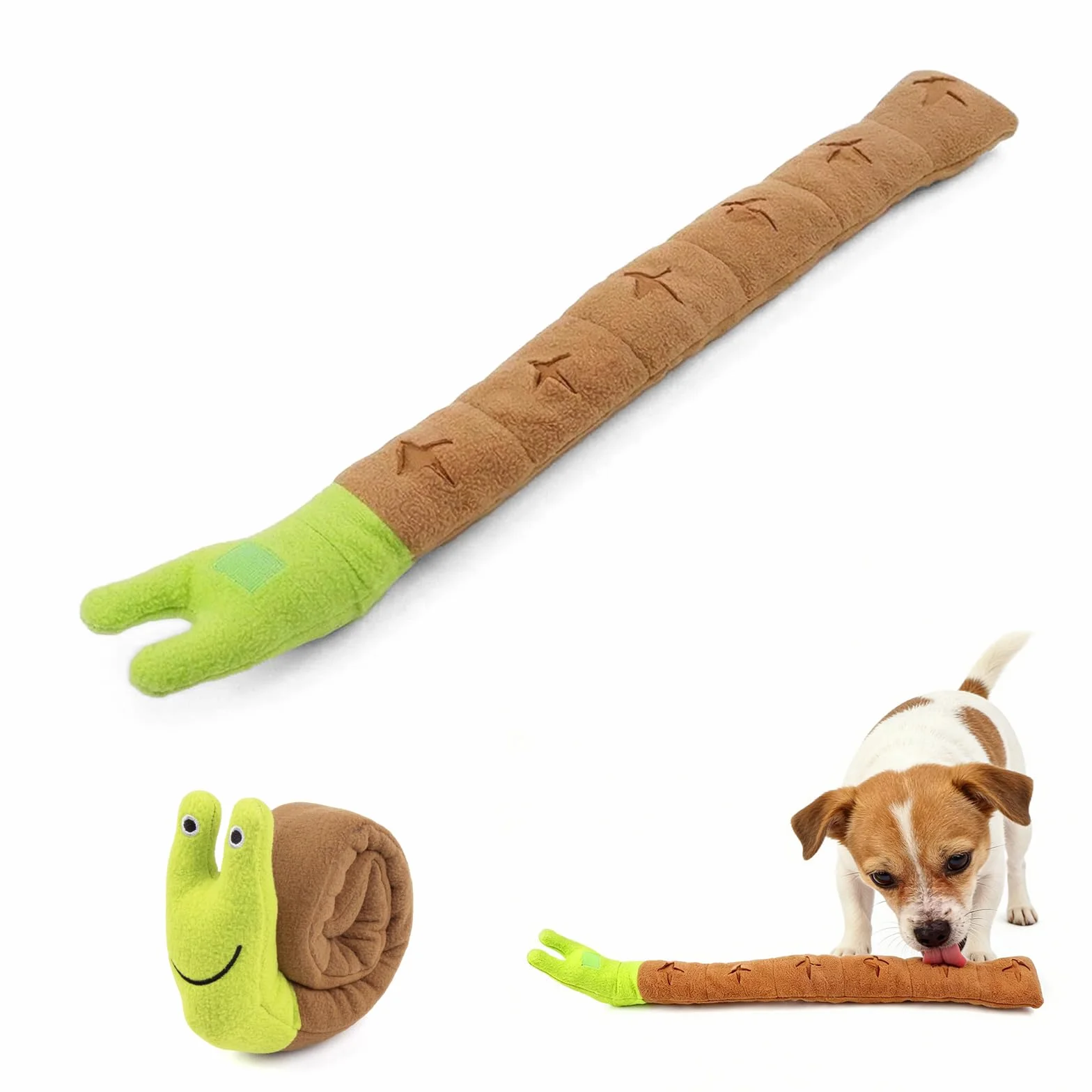 Tappeto Da Fiuto Per Cani A Forma Di Lumaca, Giocattolo Interattivo Di Intelligenza Con Squittio, Modalità Di Gioco 2 In 1 (Piatto E Arrotolato), Lavabile Per Cani Di Piccola E Media Taglia