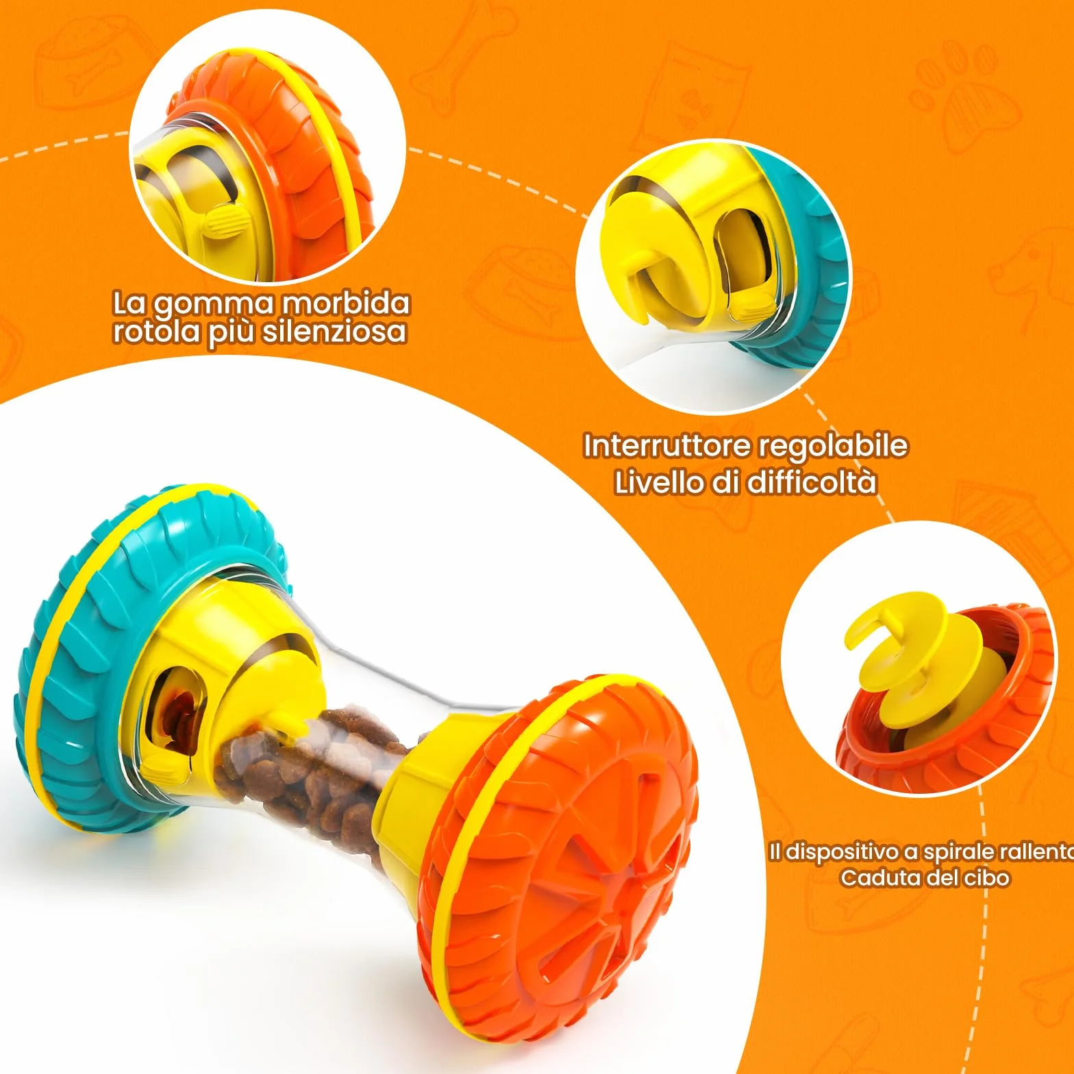 MateeyLife Giochi per Cani Interattivi - Giocattoli Mentalmente Stimolanti con Slow Feeder, Puzzle Anti Noia per Attivazione Mentale Cuccioli/Adulti