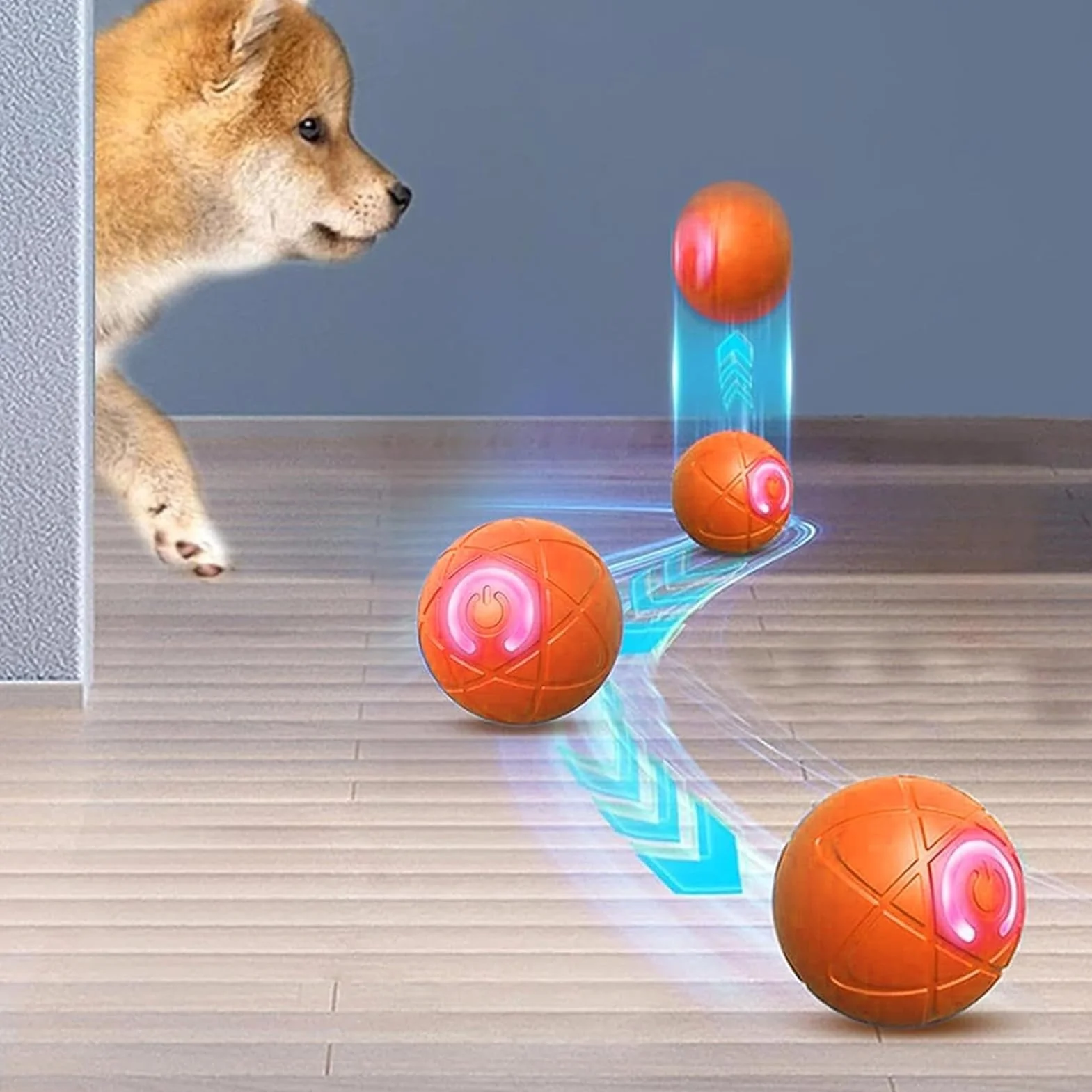 Pallina Cane Che Si Muove Da Sola - Ricaricabile Palla Per Cani Elettrica, Giocattolo Interattivo Con Palla Per Cani, Shaky Ball Ricaricabile USB Con Luce LED PerCani Di Piccola/media/grande Taglia