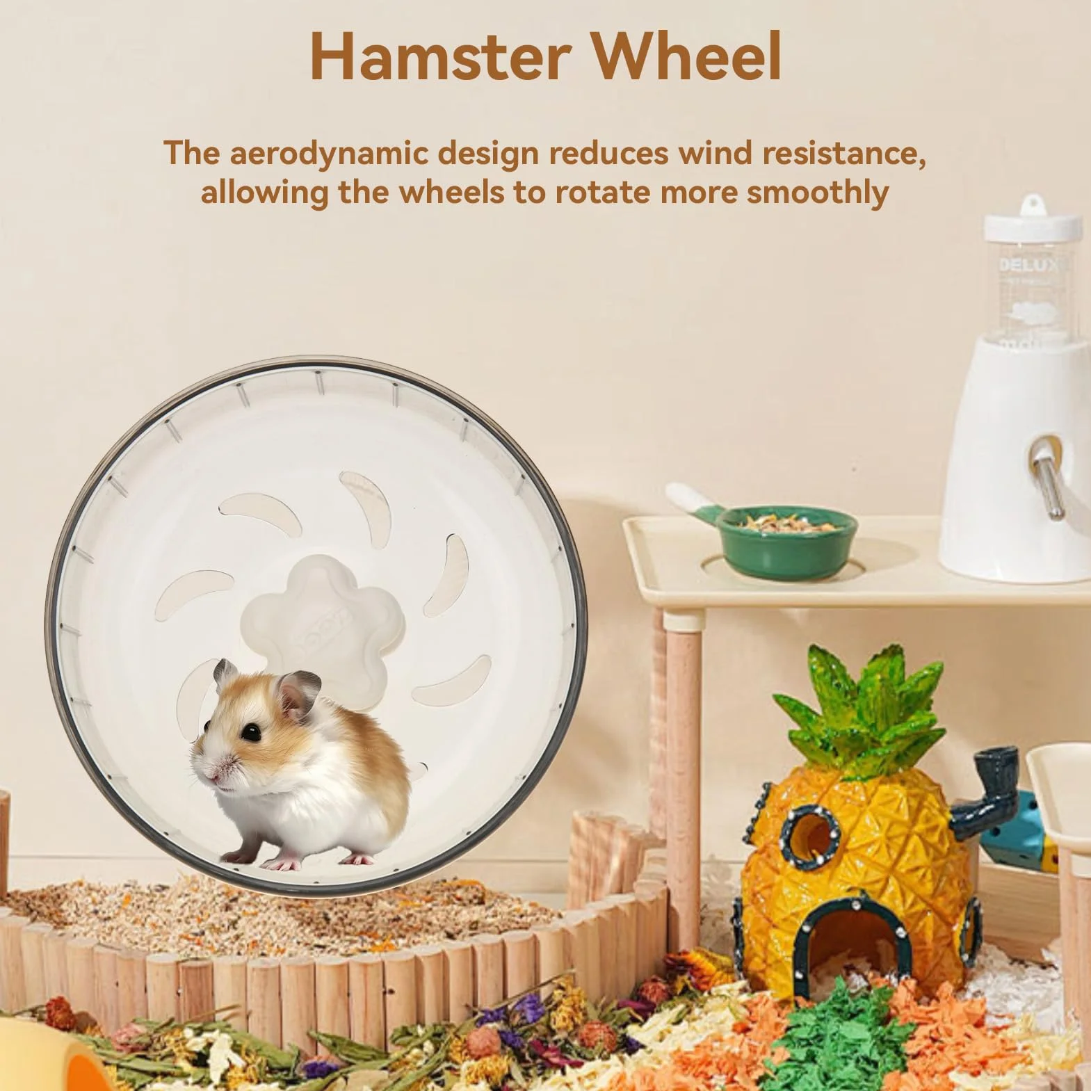 Ruota da Corsa per Criceti, 13 cm Silenziosa Ruota da Corsa Trasparente Ruota per Esercizi per Criceti, Gerbilli, Topi e Altri Piccoli Animali da Compagnia