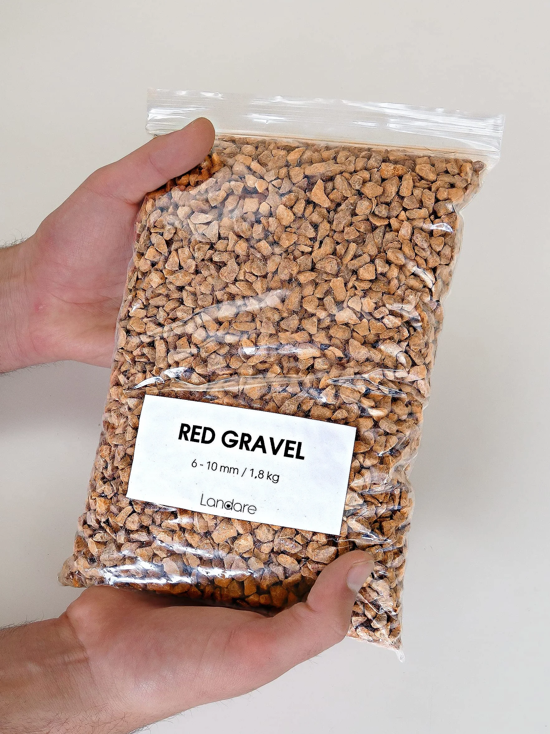 Ghiaia Rosso 1,8Kg - Ghiaia per Acquario - Sassolini Decorativi per Vasi - Sassi Decorativi per Vasi - Ghiaia per Vasi - Sassolini per Acquario - Ghiaia per Giardino (6-10 mm)