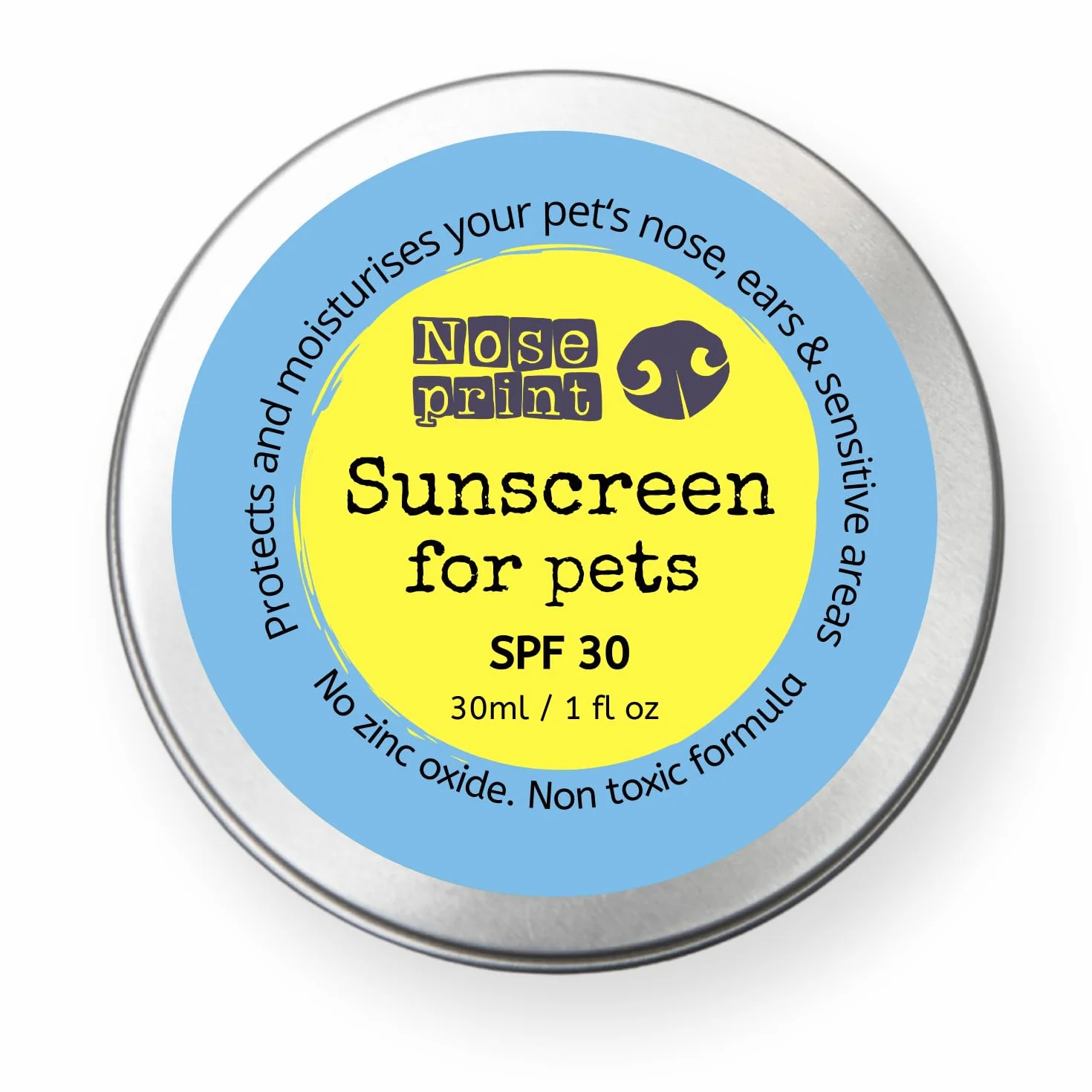 SPF 50 balsamo solare per animali domestici 30 ml in scatola, crema solare idratante per cani e gatti, formula atossica, balsamo per naso e zampe, crema solare
