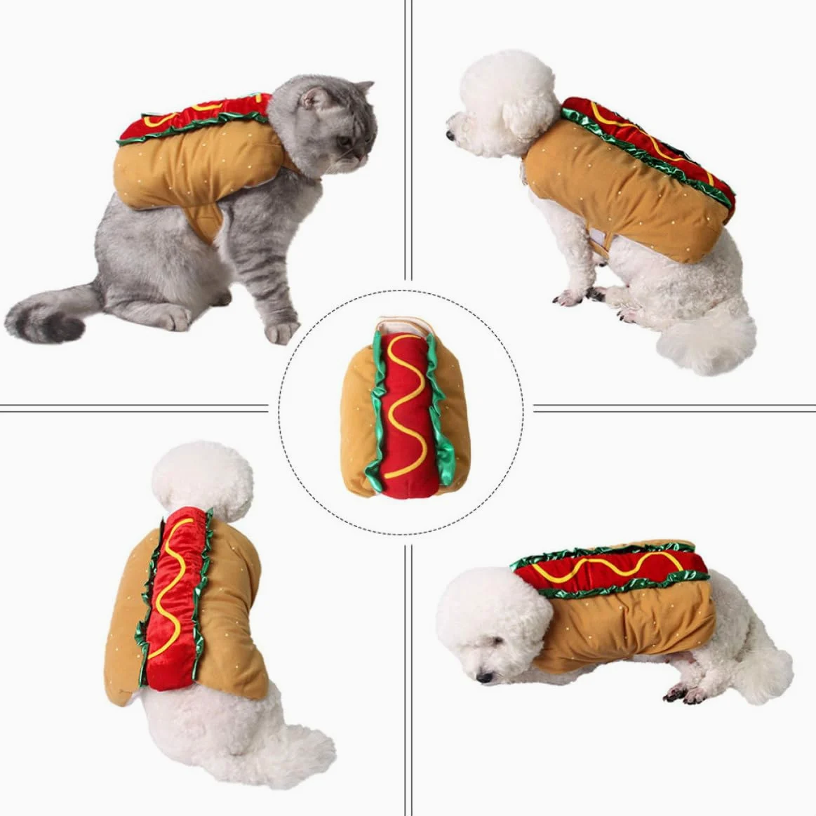 Alasum Costume e Stile Creativo e Adorabile e Arancia in Poliestere per Cani e Gatti per Leggero e Comodo Facile da Indossare per Feste e Carnevali Feste Carnevali