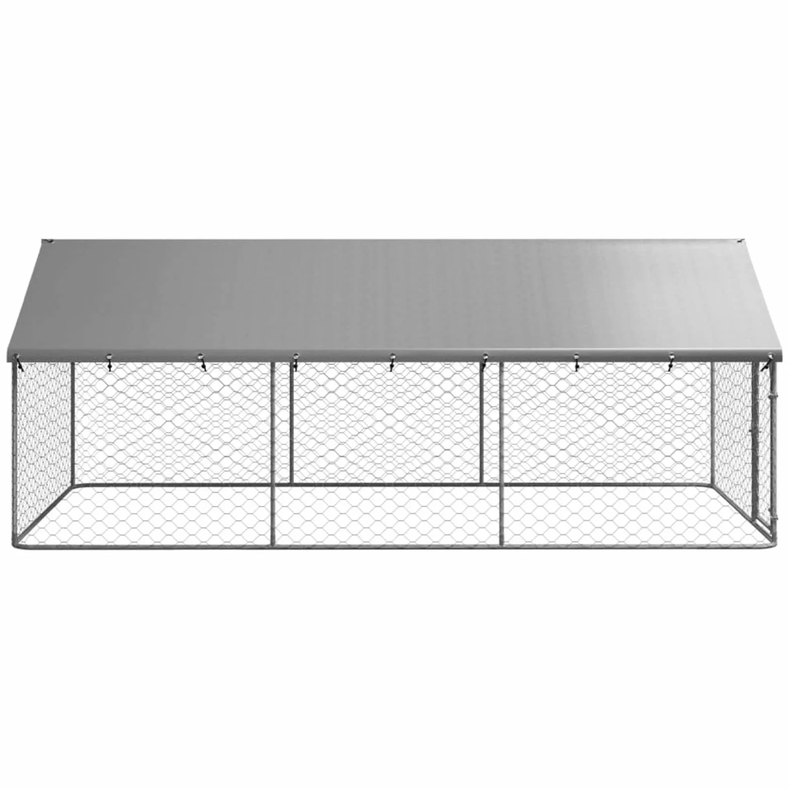 Canile da Esterno con Tetto - Recinzione e Gabbia Grande per Cani 400x200x150 cm