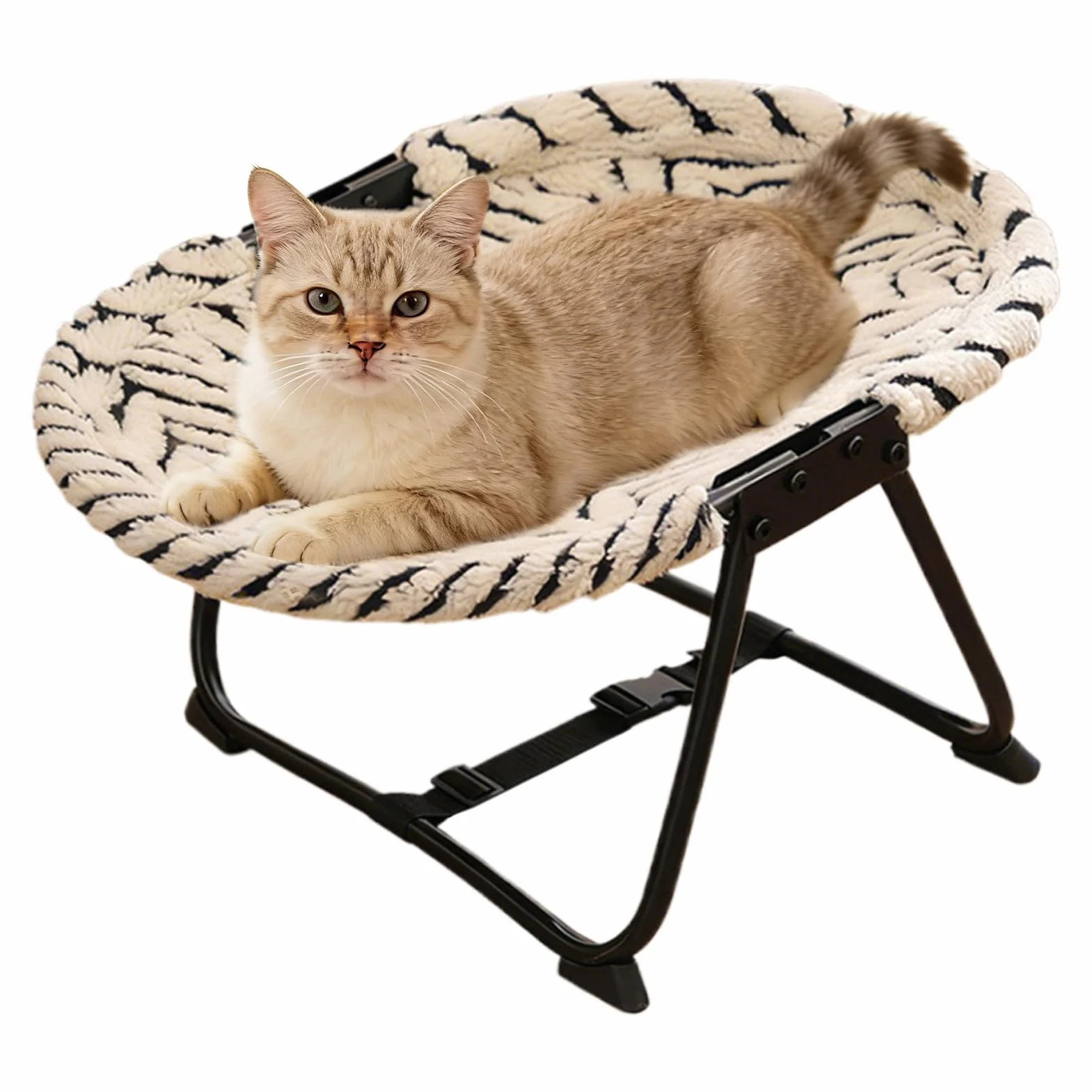 Generico Rialzato Cani | Brandina Portatile Pieghevole Antiscivolo | Amaca Traspirante 57x41x26cm | Cuccia Sopraelevata | Animali Domestici Gatti Cuccioli Riposo Sonno Campeggio Esterno