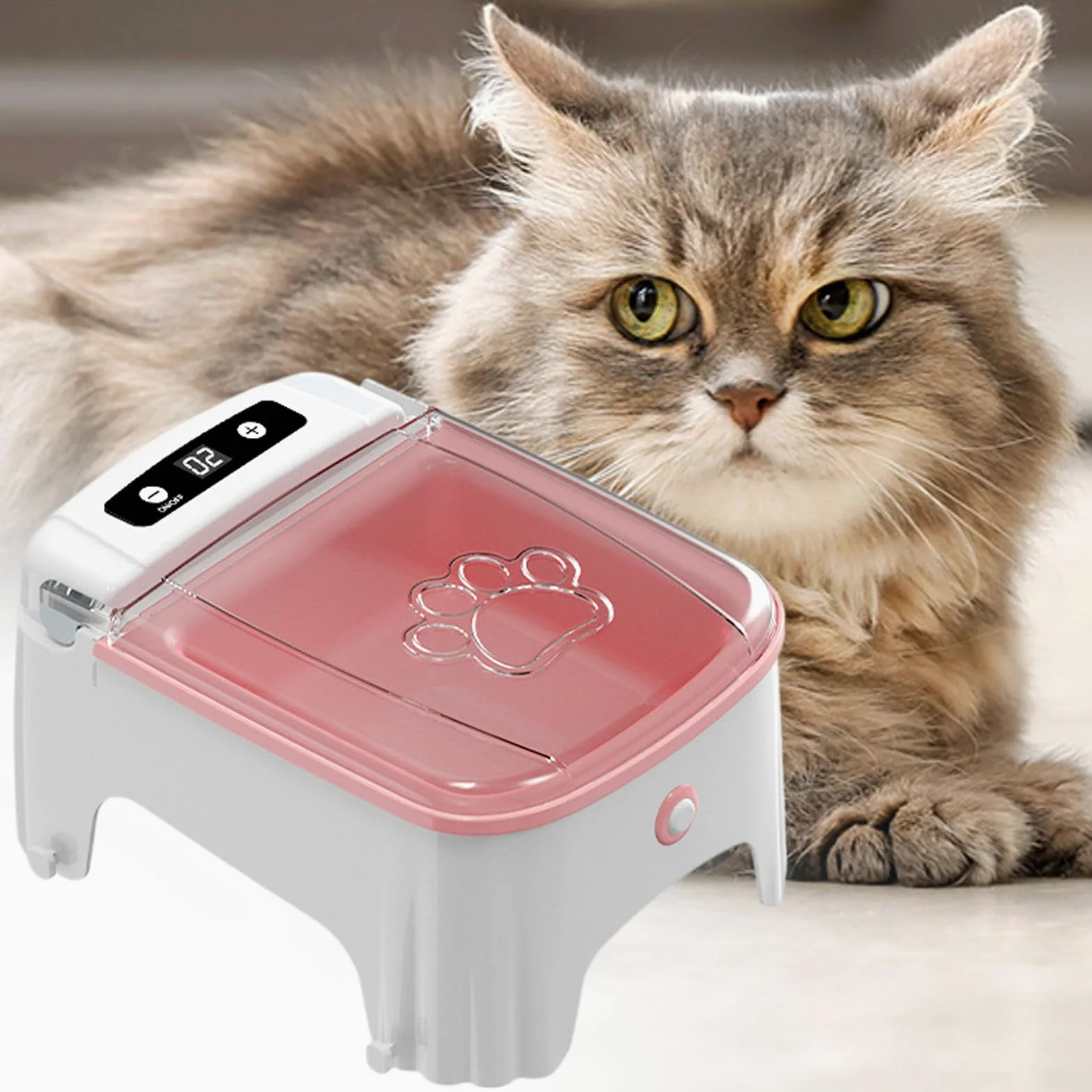 Distributore Automatico Di Cibo Umido Per Gatti Elettrica Cibo Secco | Sensore Adatto a Tutte le Razze, , Cani Piccoli e Cuccioli