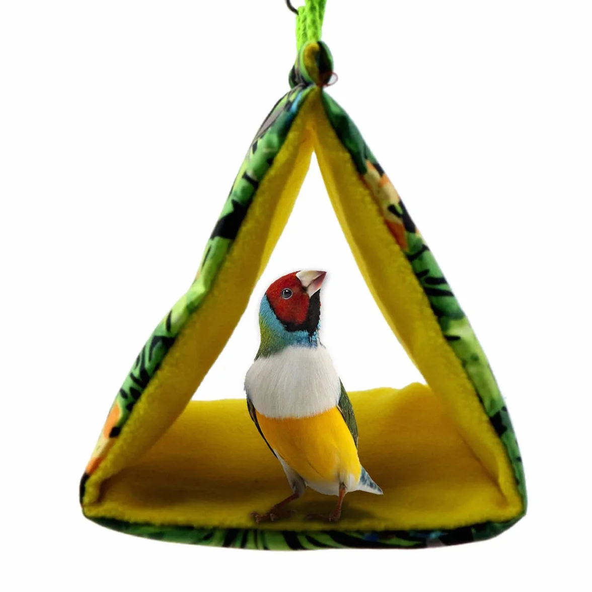 Amaca per Uccelli Pet Gabbia Morbida - in piedi amaca triangolo Bird Pappagallo Nido Amaca Letto Hamster House Morbida sospesa Giocattolo per pappagallini Eclectus Parrocchetto Cockatiels Lovebird