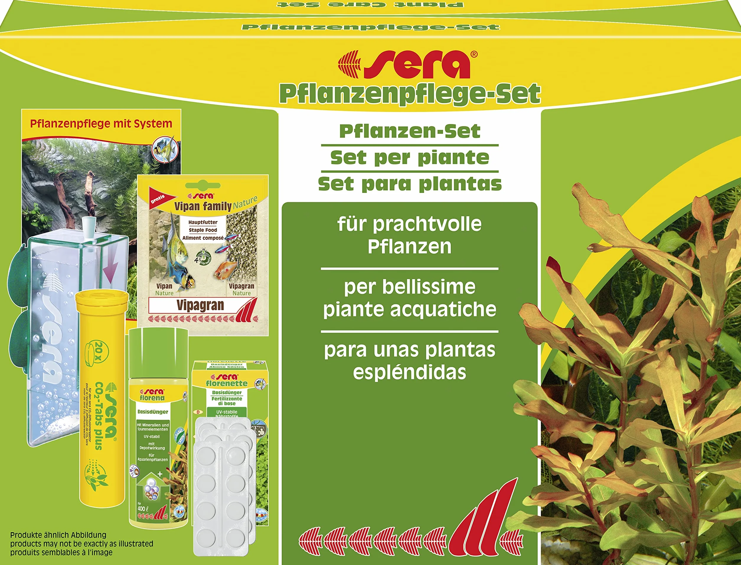 sera - Set per la cura delle piante, combinazione perfetta per piante acquatiche in acquario, fertilizzante per piante acquatiche