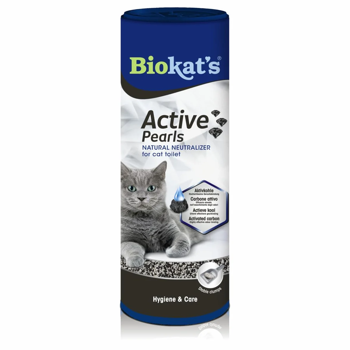 Biokat's Active Pearls, Complemento lettiera con carbone attivo, migliora la cattura e l’assorbimento degli odori della lettiera, 1 scatoletta, 1 x 700 ml